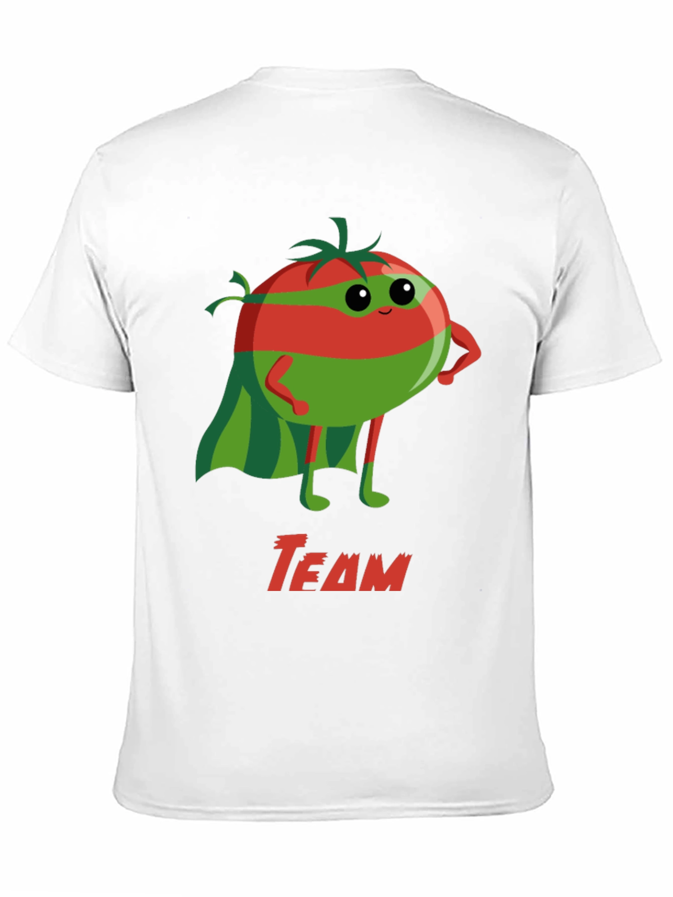 Black Team Tomato Superhero Graphic T-Shirt view 11