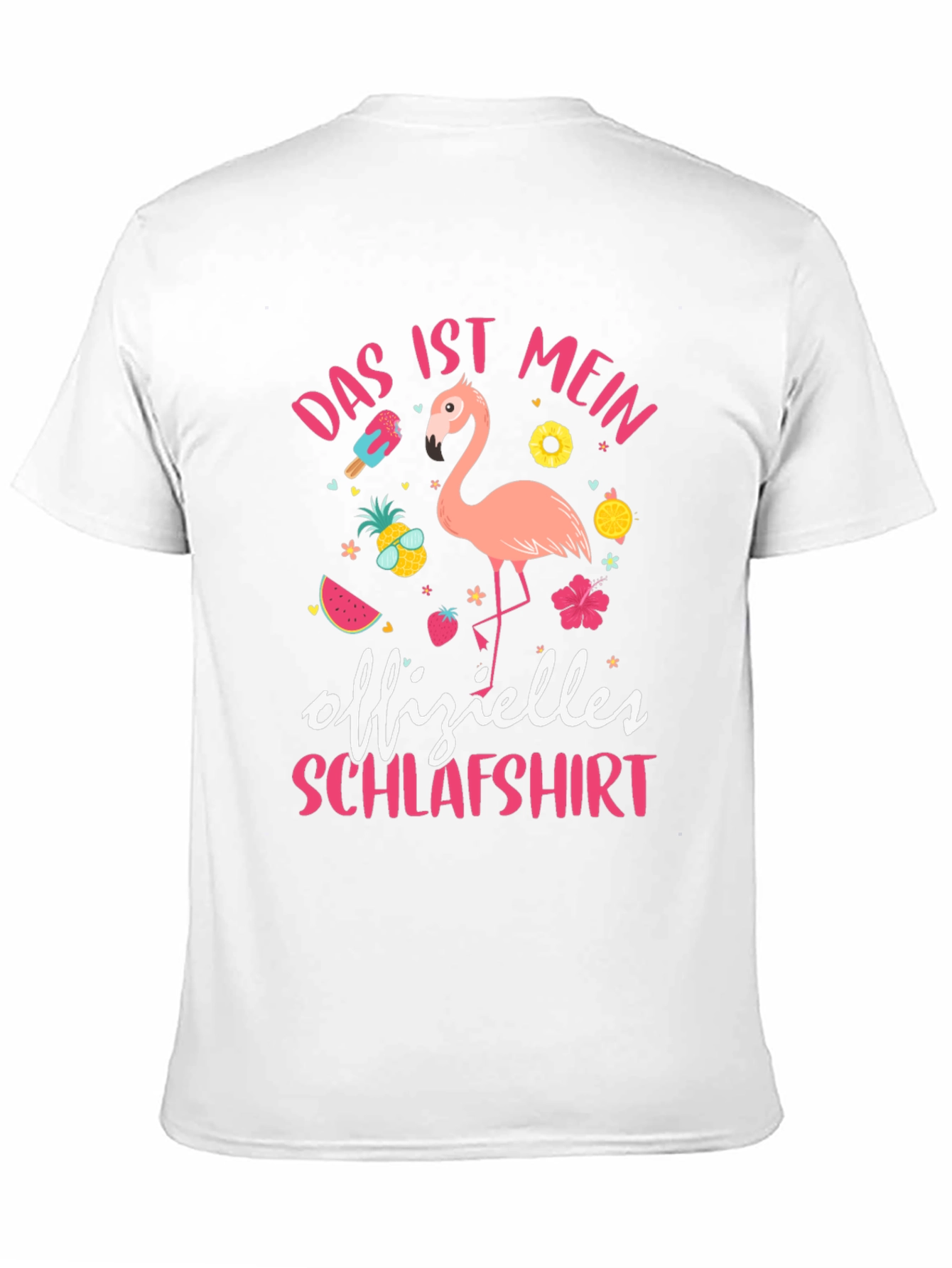 Black Men's Black Flamingo Schlafshirt Graphic Tee view 11