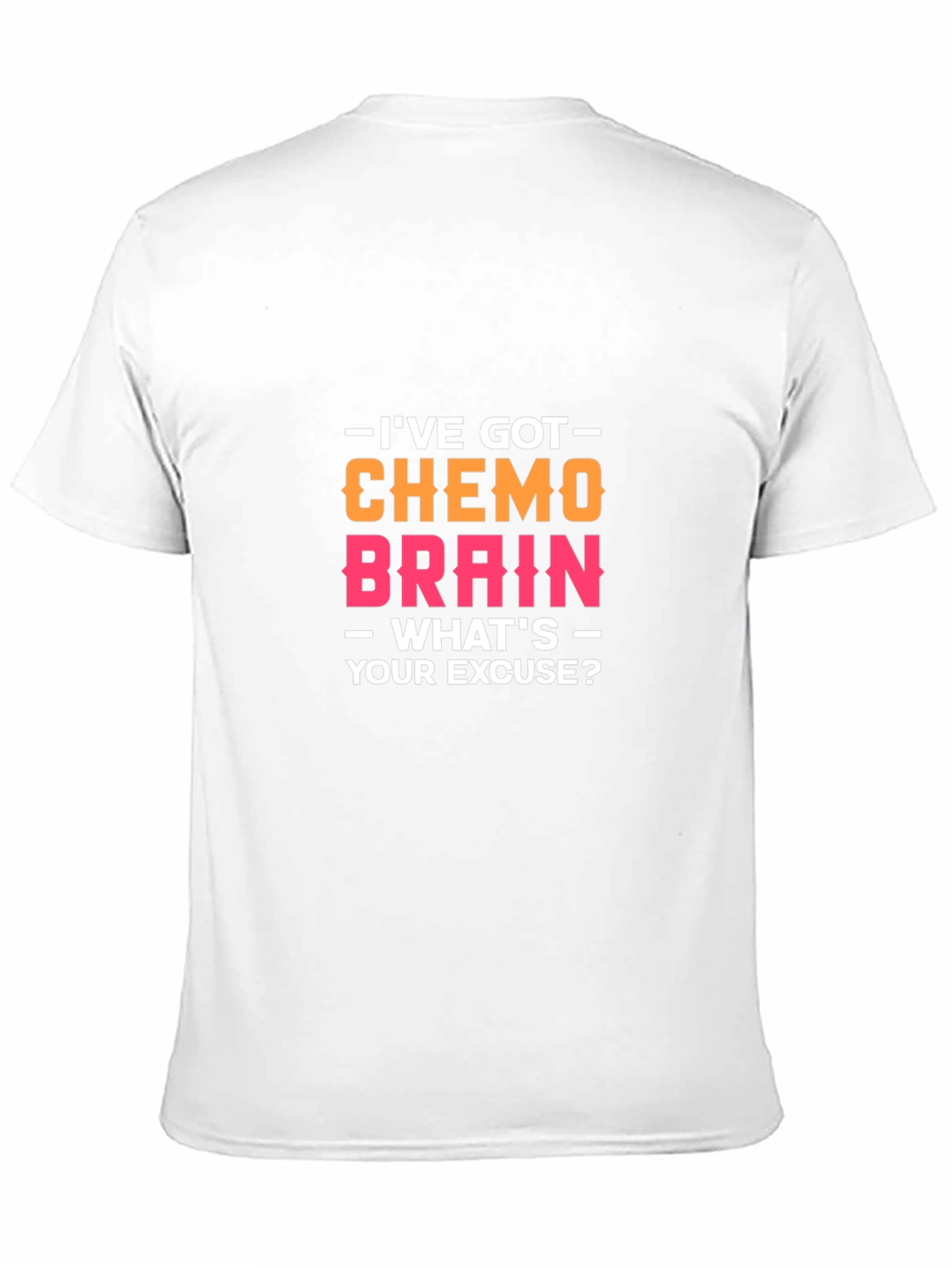 Black Chemo Brain Funny Graphic T-Shirt view 11