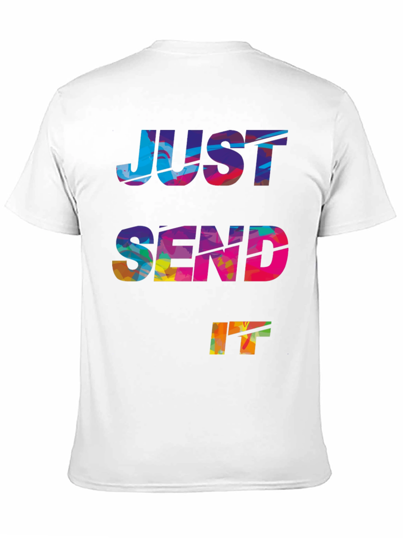Black Just Send It Graphic Tee - Bold Multicolor Design view 11