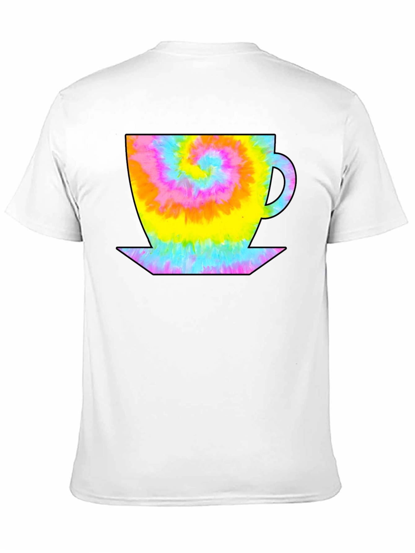 Black Tie Dye Coffee Cup Black T-Shirt view 11