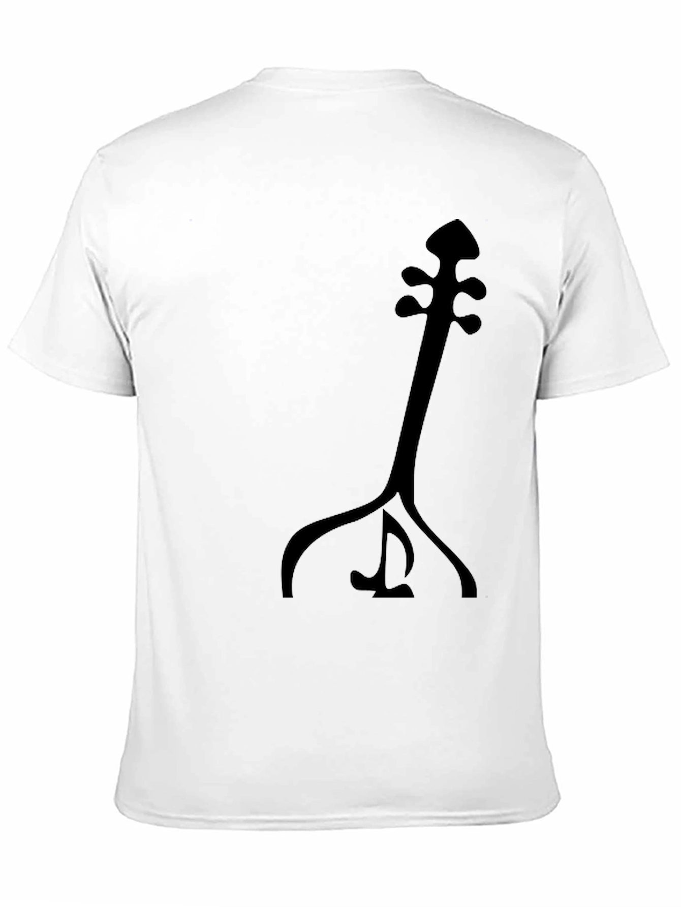 Black Abstract Musical Instrument Graphic T-Shirt view 11