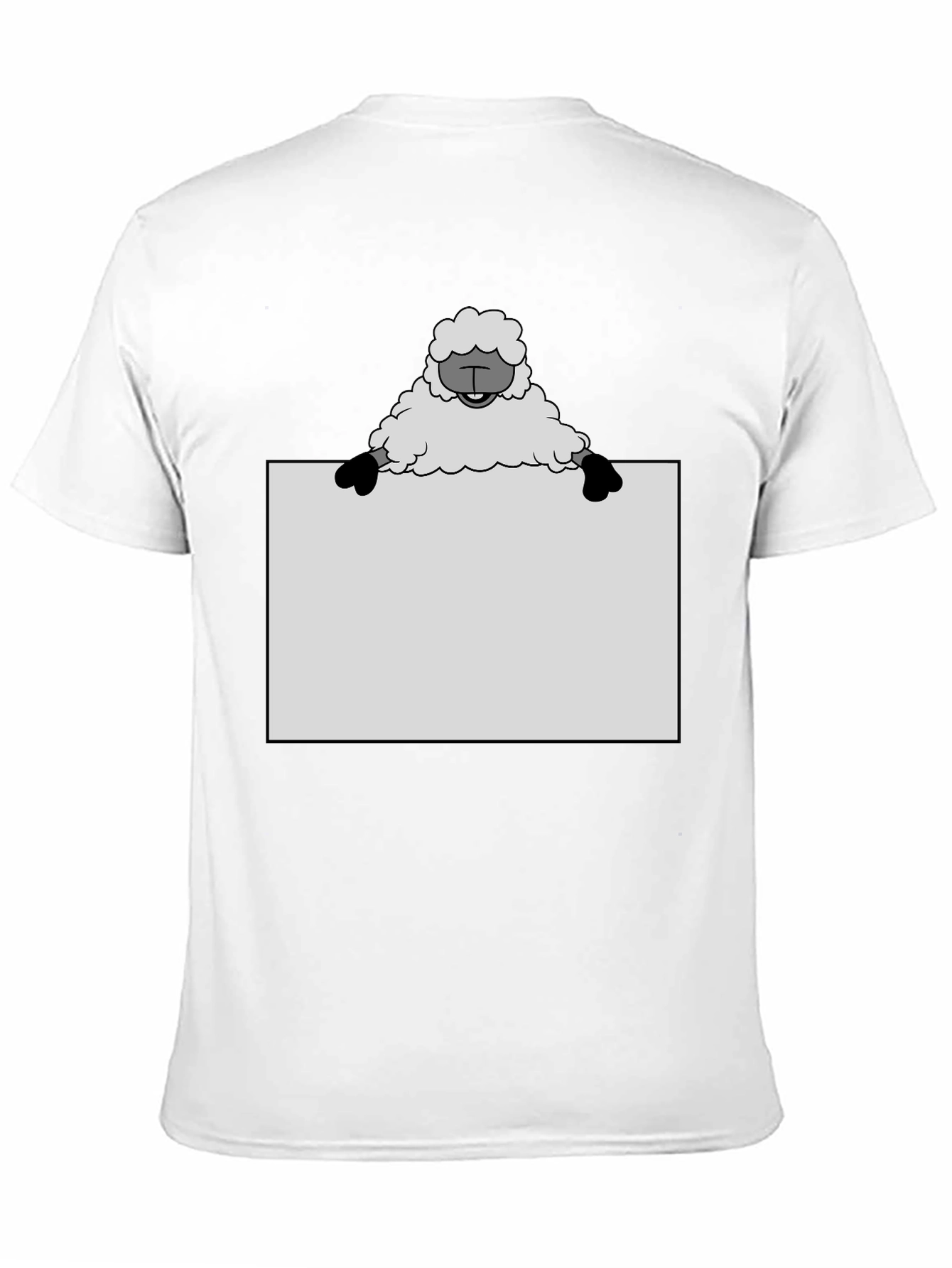 Black Sheep Holding Sign T-Shirt - Black view 11