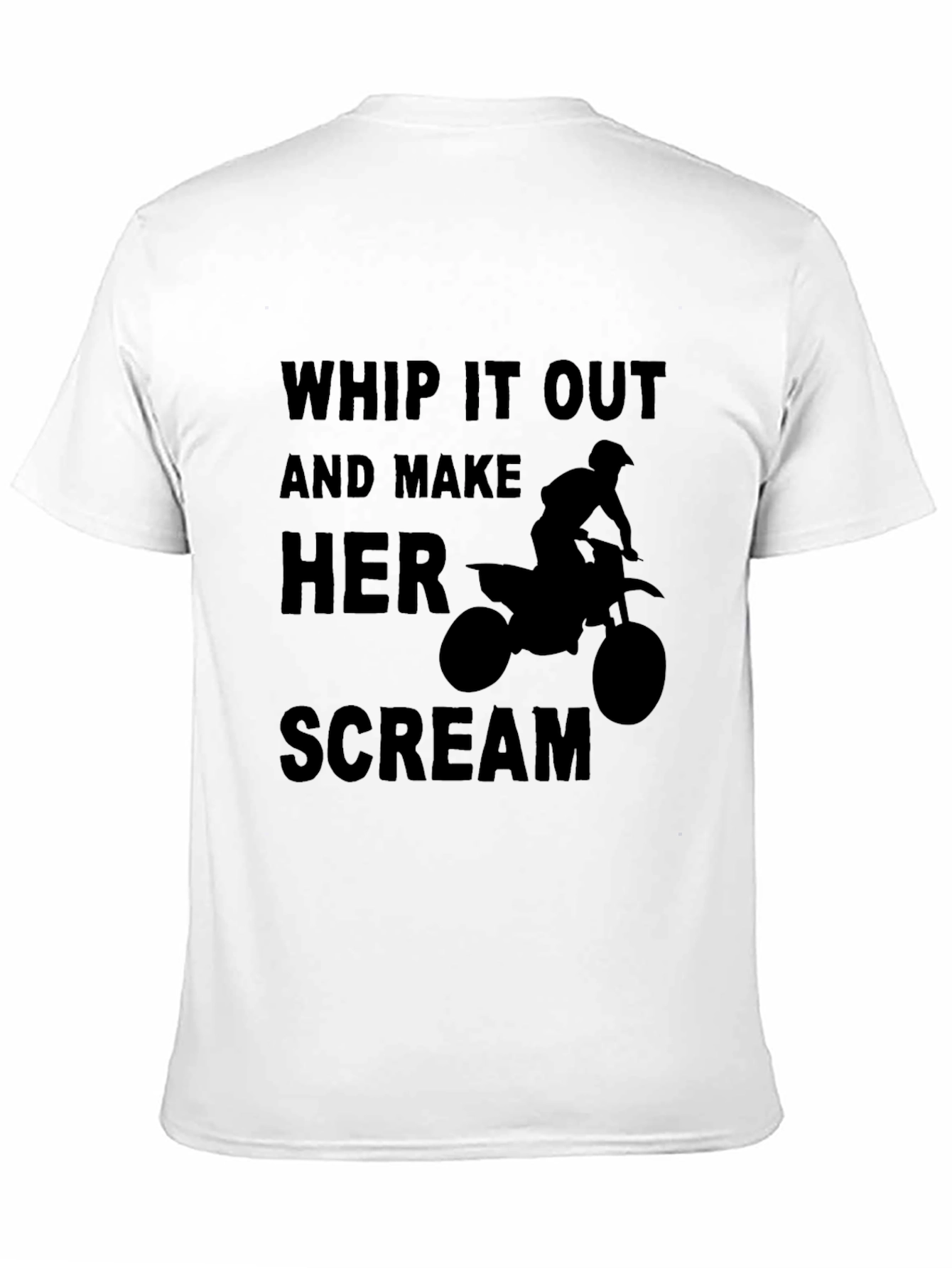 Black Whip It Out and Make Her Scream Black T-Shirt view 11