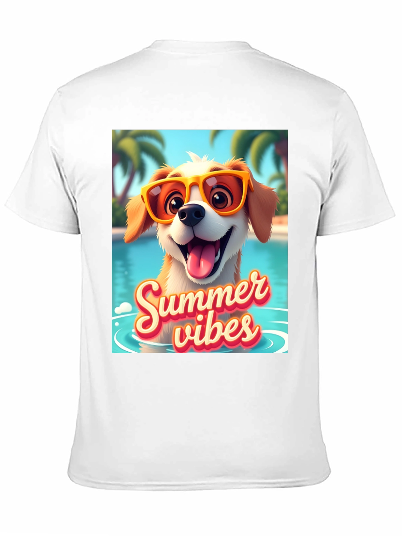 Black Summer Vibes Dog T-Shirt view 11