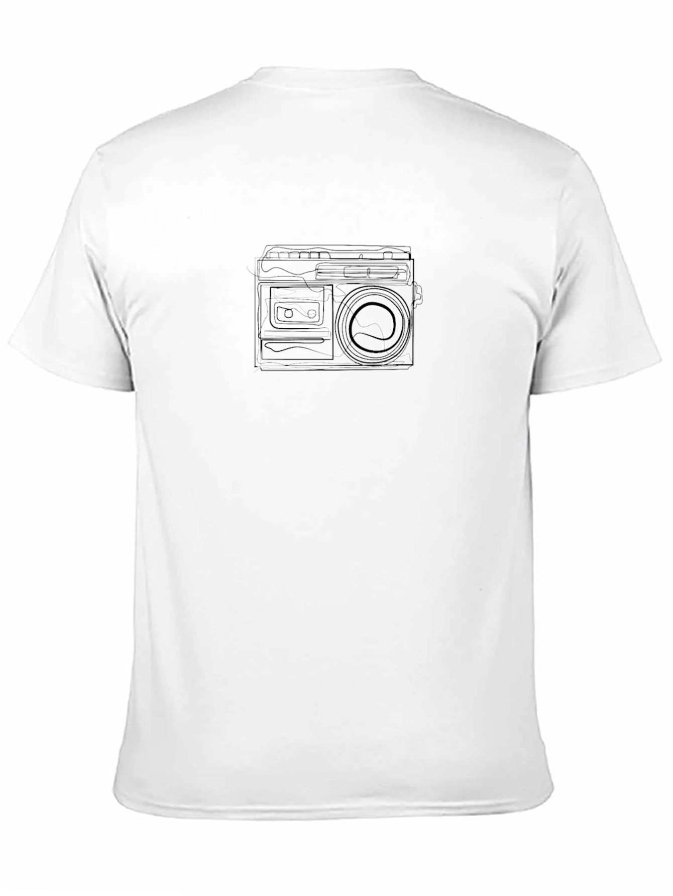 Black Retro Boombox Graphic Tee - Classic Style view 11