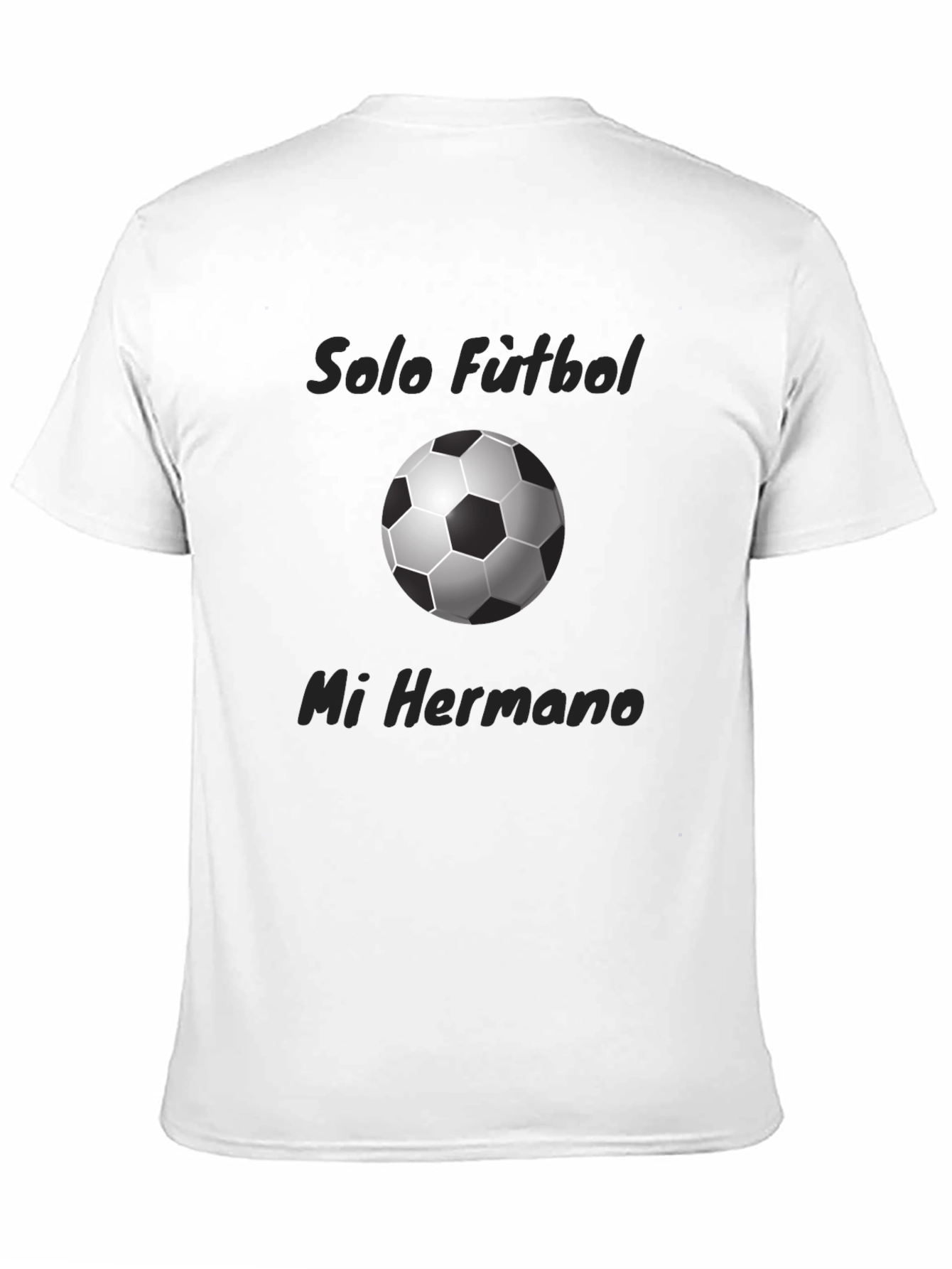 Black Soccer Fan T-Shirt - Solo Futbol Mi Hermano view 11