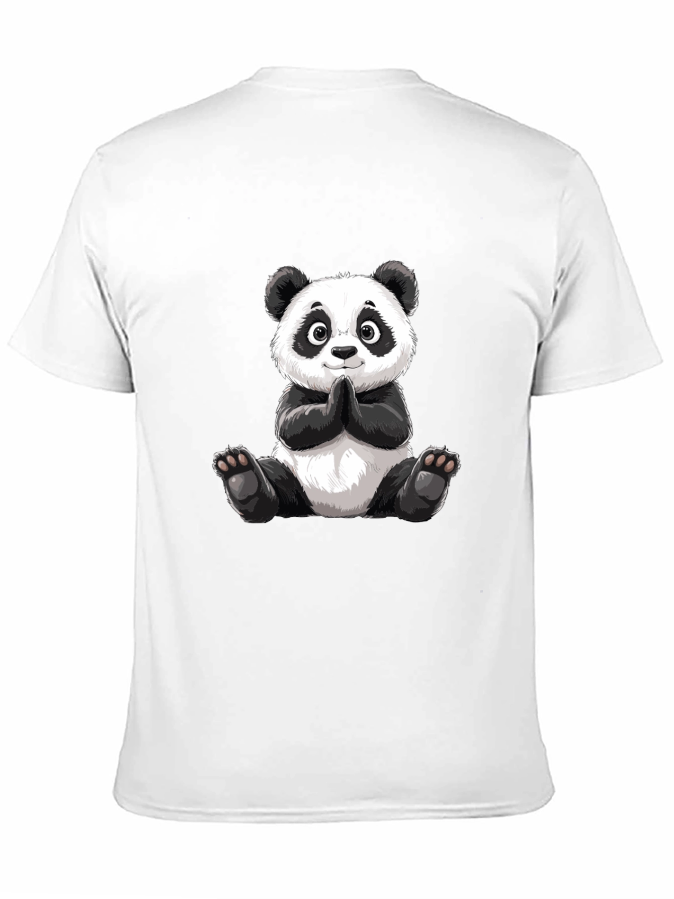 Black Cute Panda Graphic Tee - Soft Cotton Blend view 11