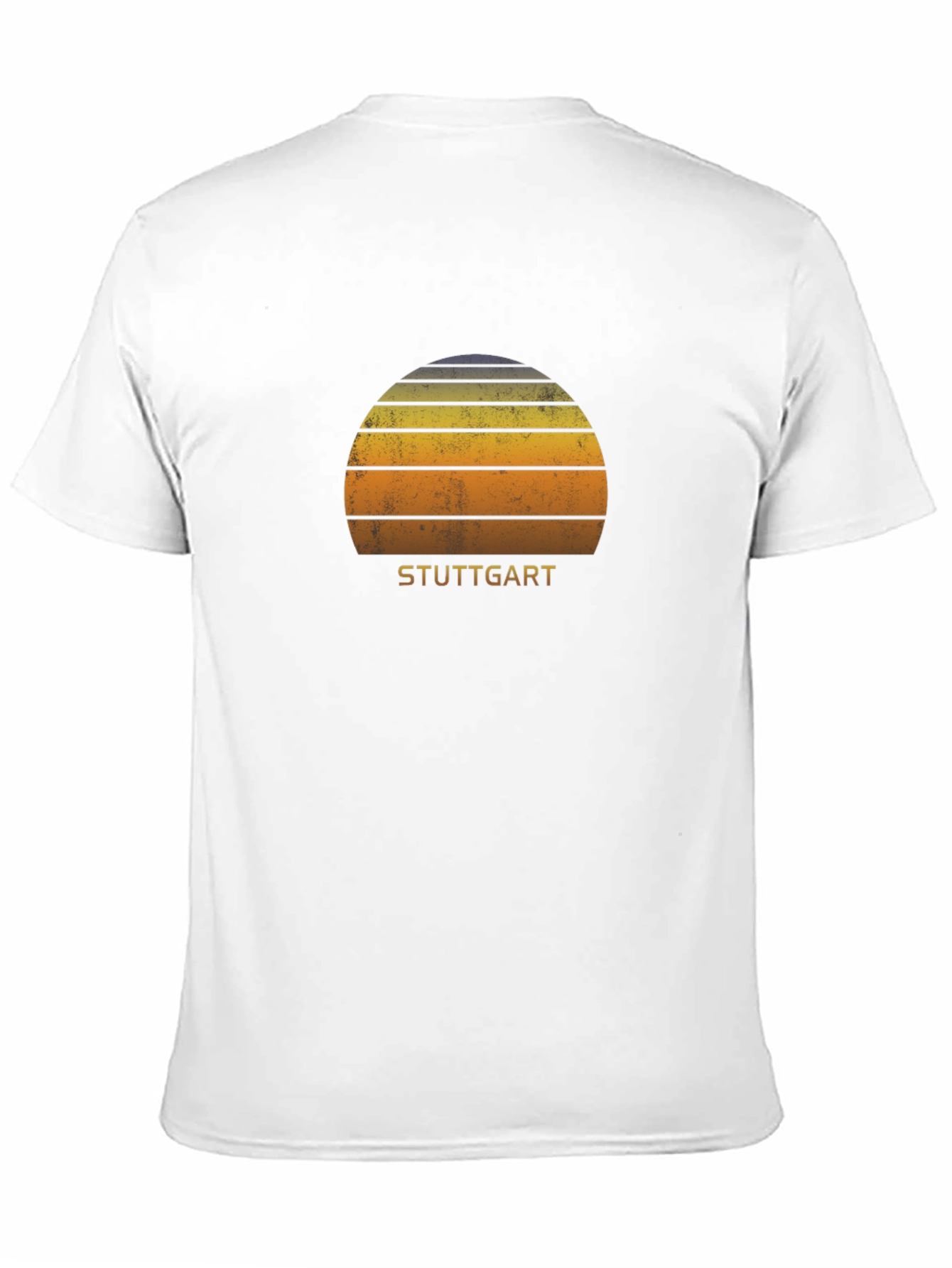 Black Stuttgart Sunset Retro T-Shirt view 11