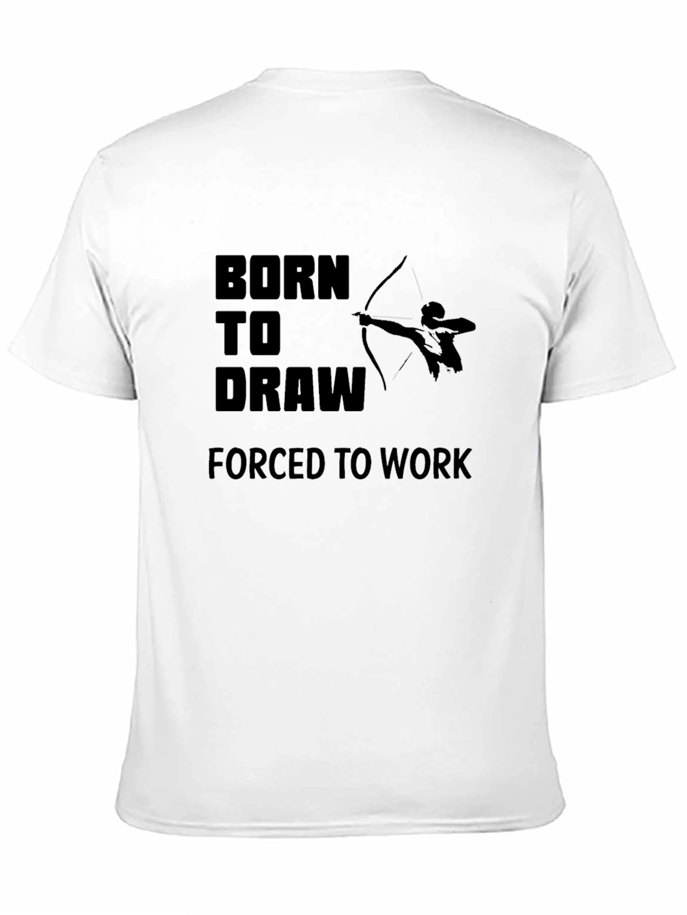 Black Born To Draw T-Shirt - Archer Design, Comfortable Fit view 11