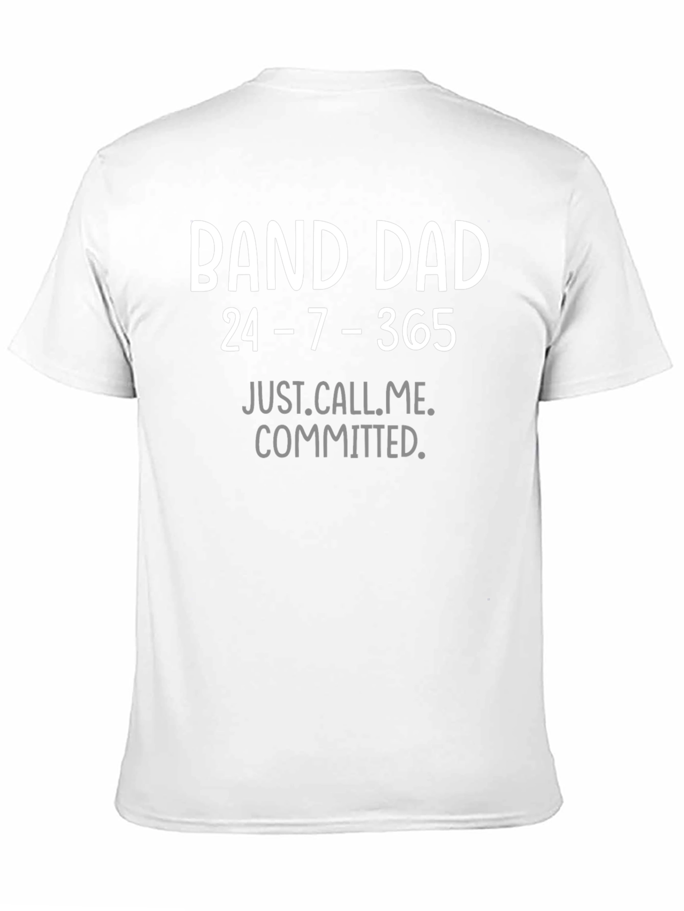 Black Band Dad T-Shirt - 24/7/365 Commitment view 11