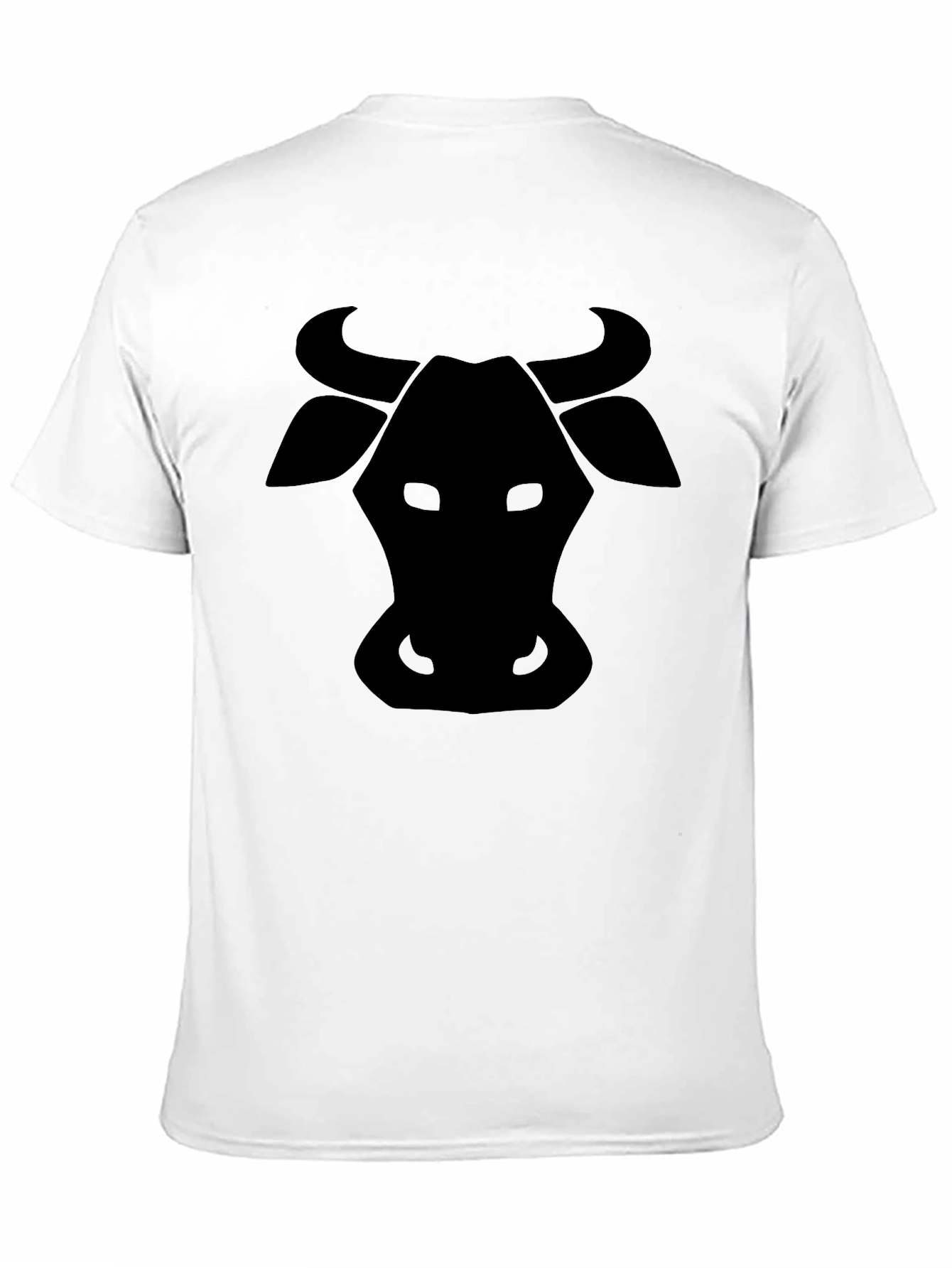 Black Cow Silhouette Black T-Shirt - Unisex Casual Tee view 11