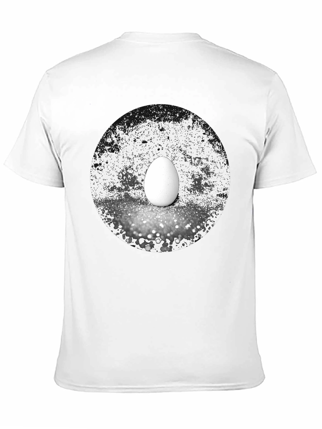 Black Abstract Egg Graphic Tee - Black Cotton T-Shirt view 11