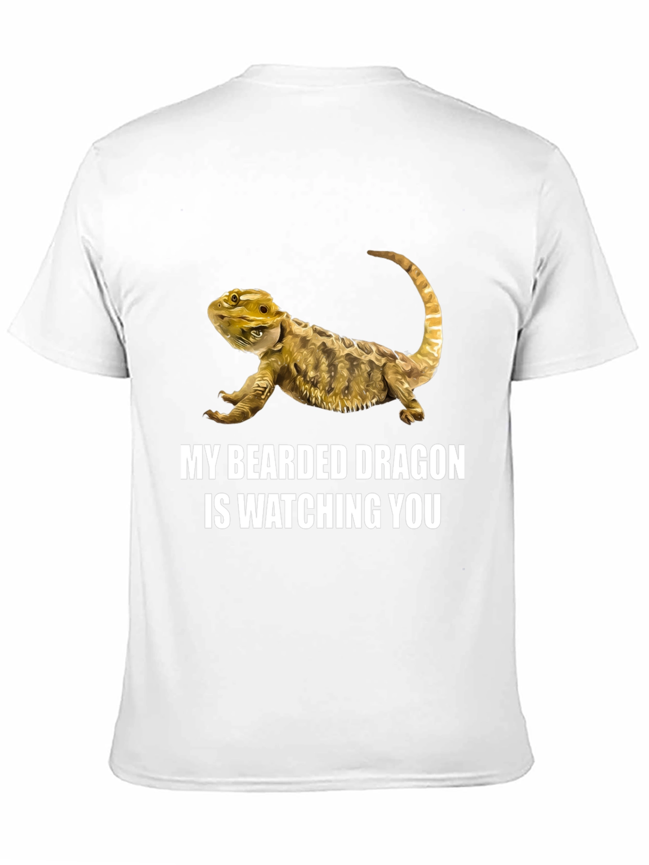 Black Bearded Dragon Watching You Graphic T-Shirt view 11