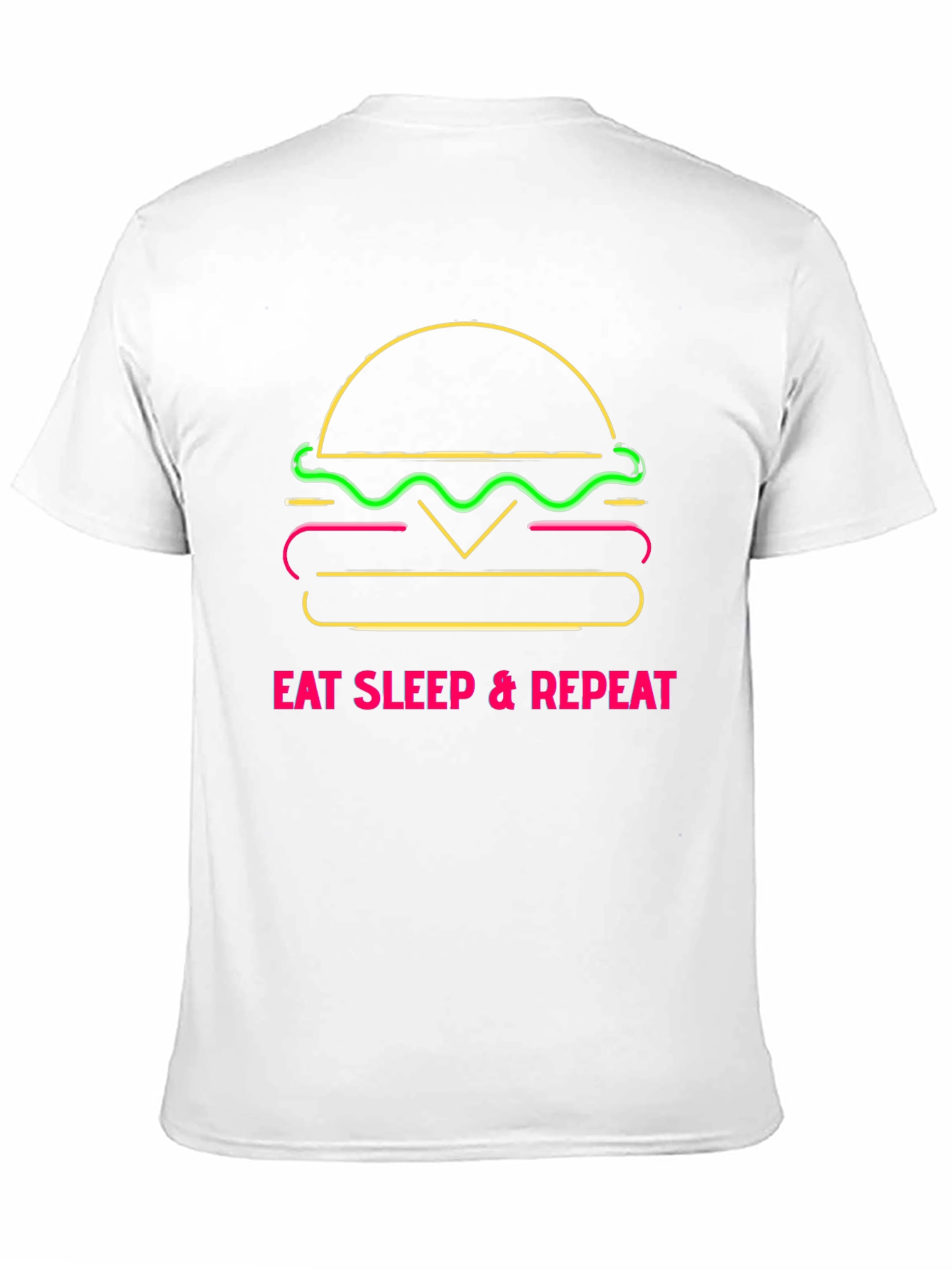 Black Eat Sleep Repeat Burger Graphic Tee view 11