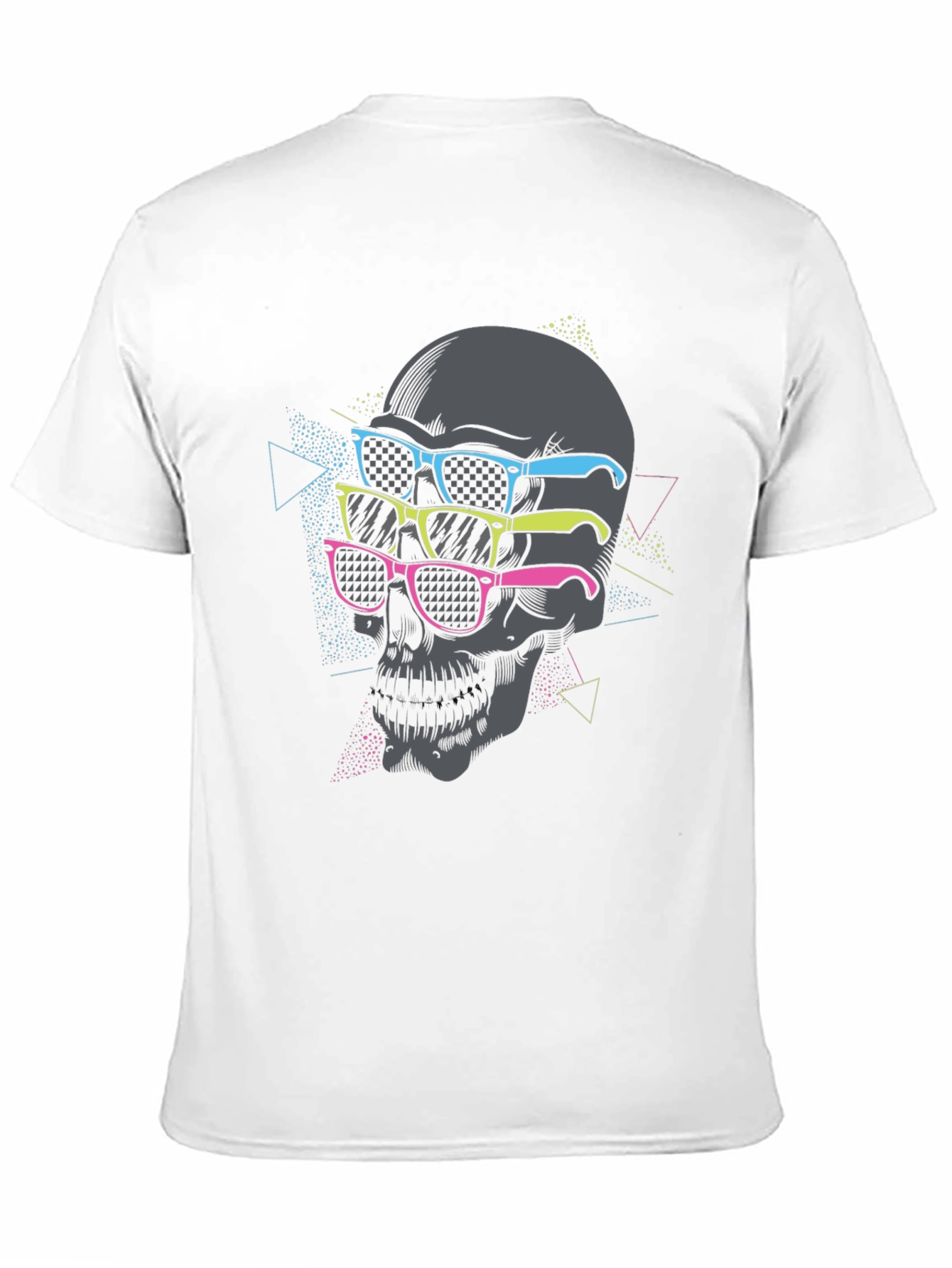 Black Skull with Sunglasses Graphic Tee view 11