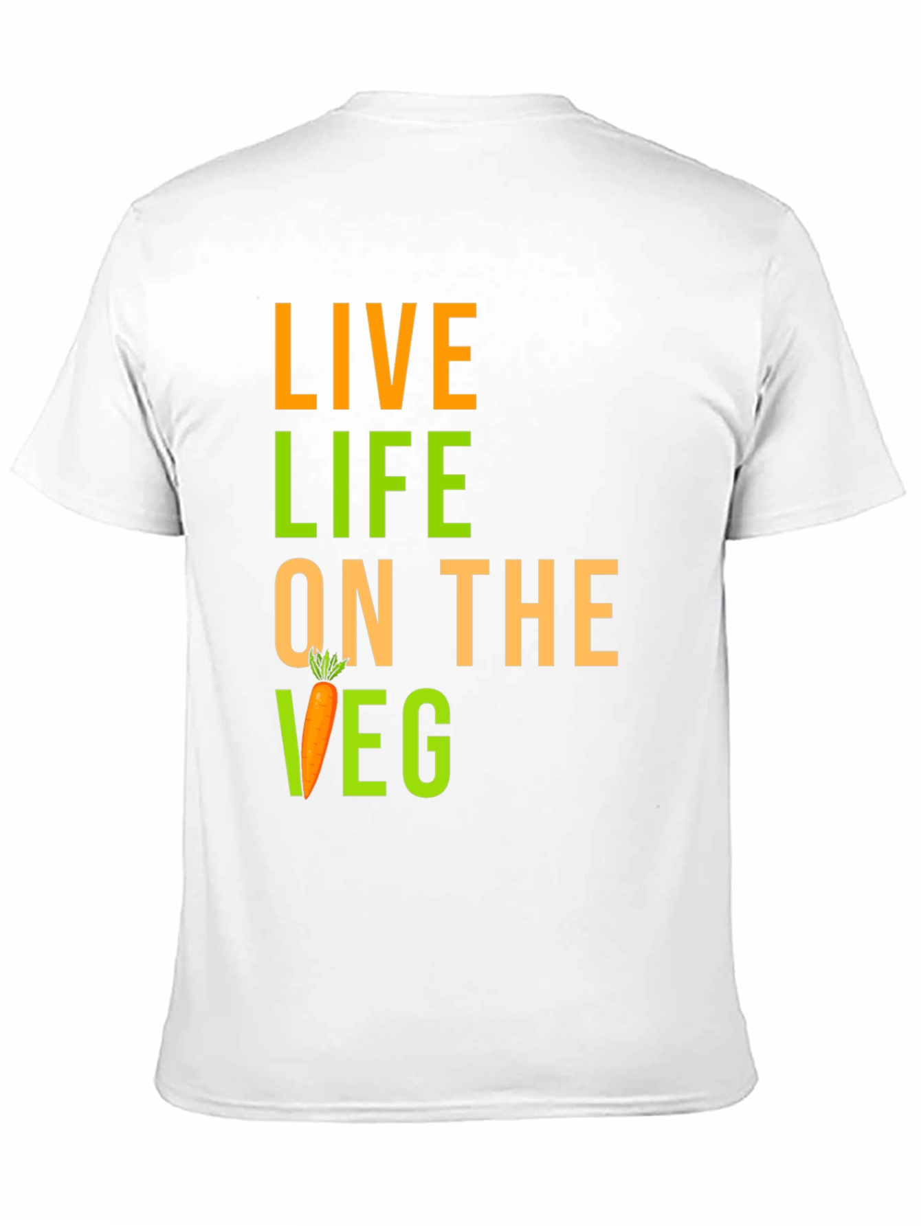 Live Life on the Veg Black Graphic Tee - 11
