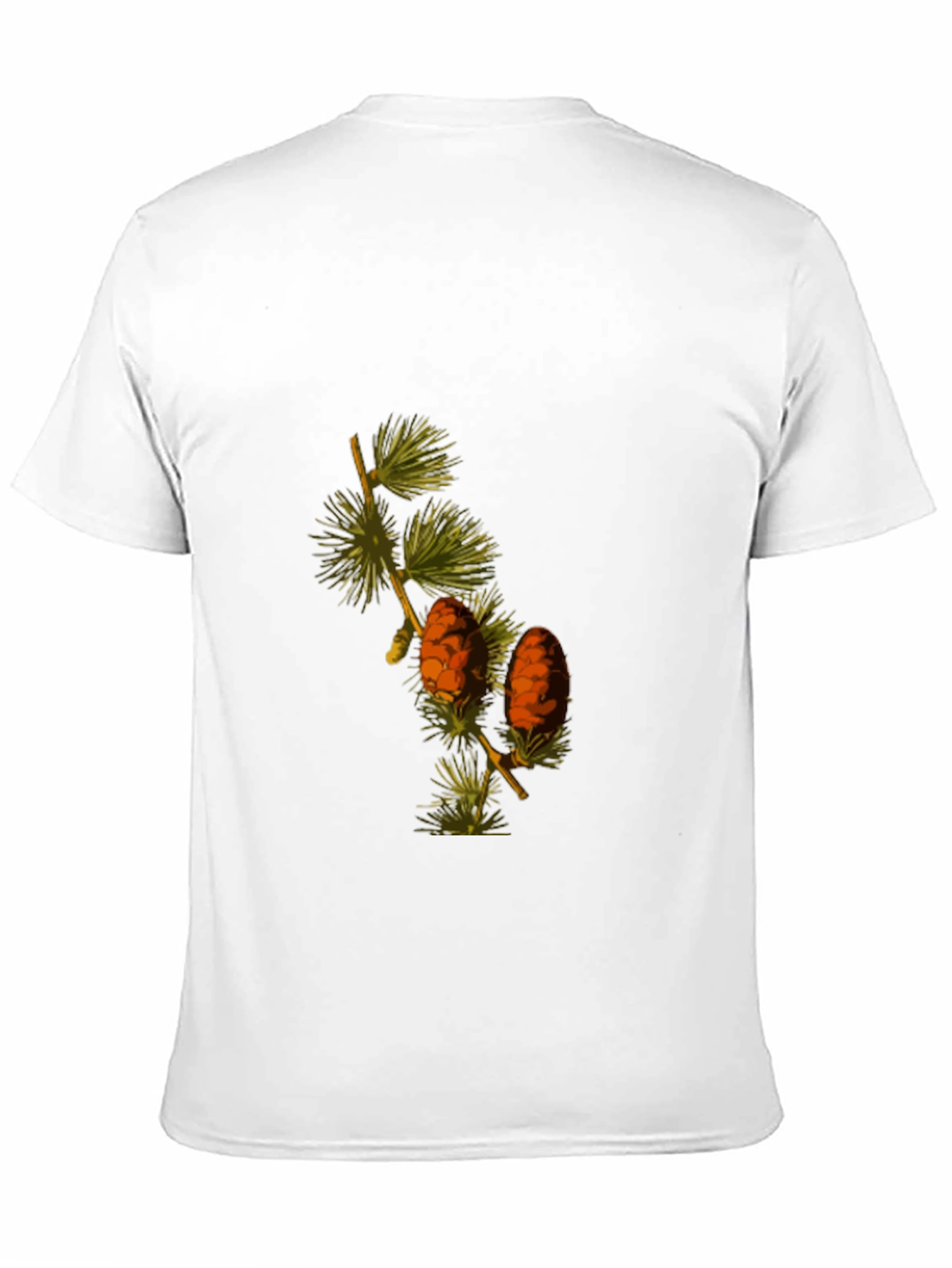 Black Botanical Pine Cone Graphic Tee - Nature Inspired T-Shirt view 11