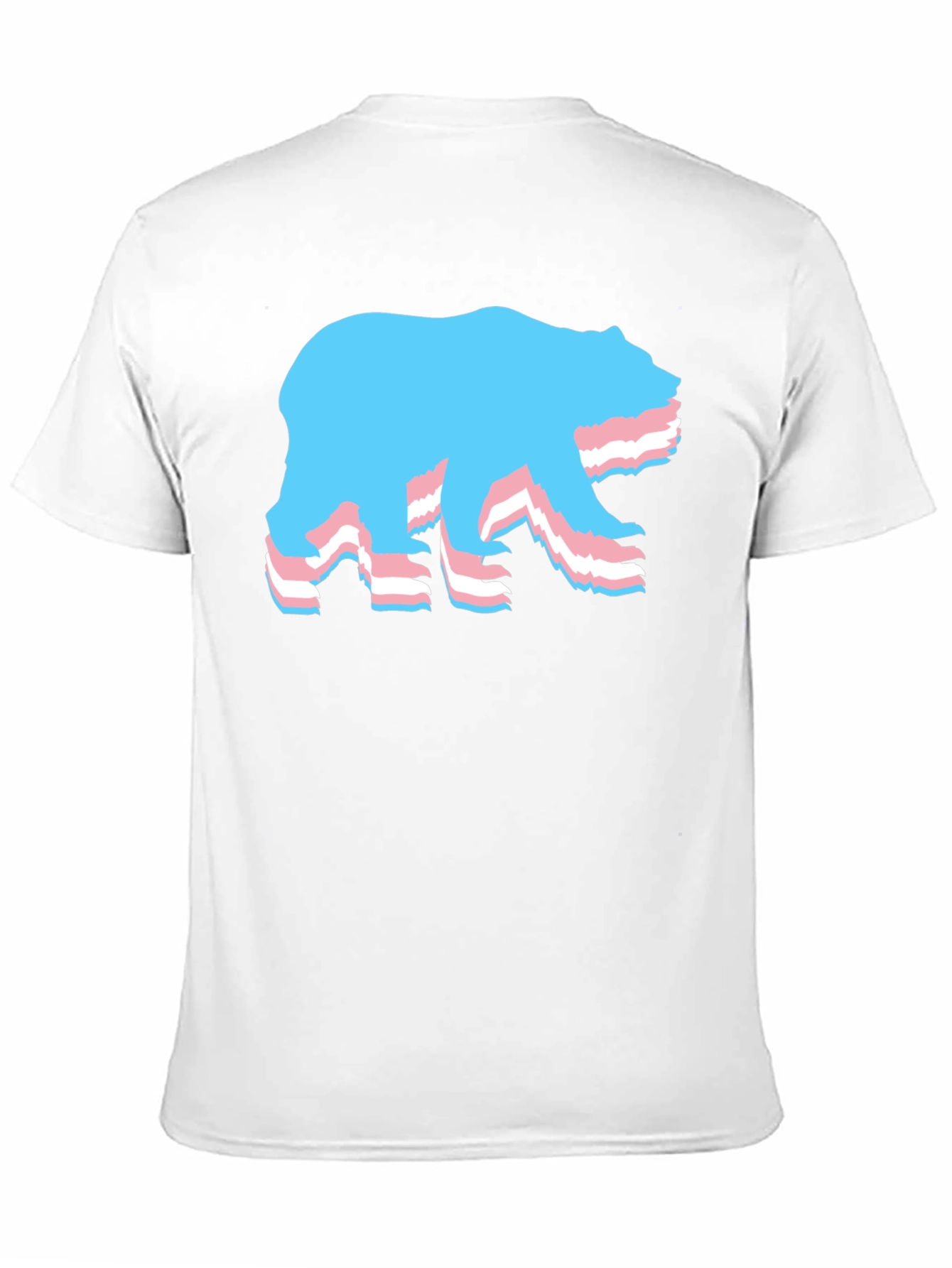 Black Transgender Pride Bear T-Shirt - Black view 11