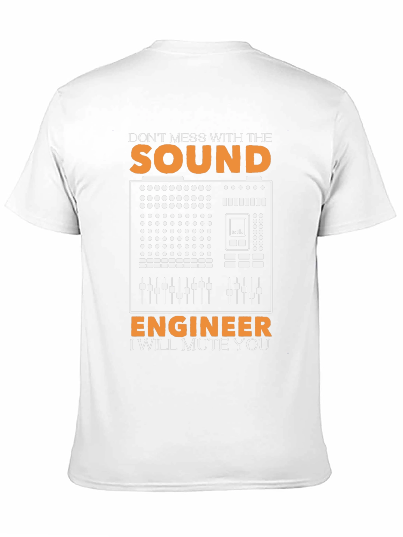 Black Sound Engineer T-Shirt - I Will Mute You view 11