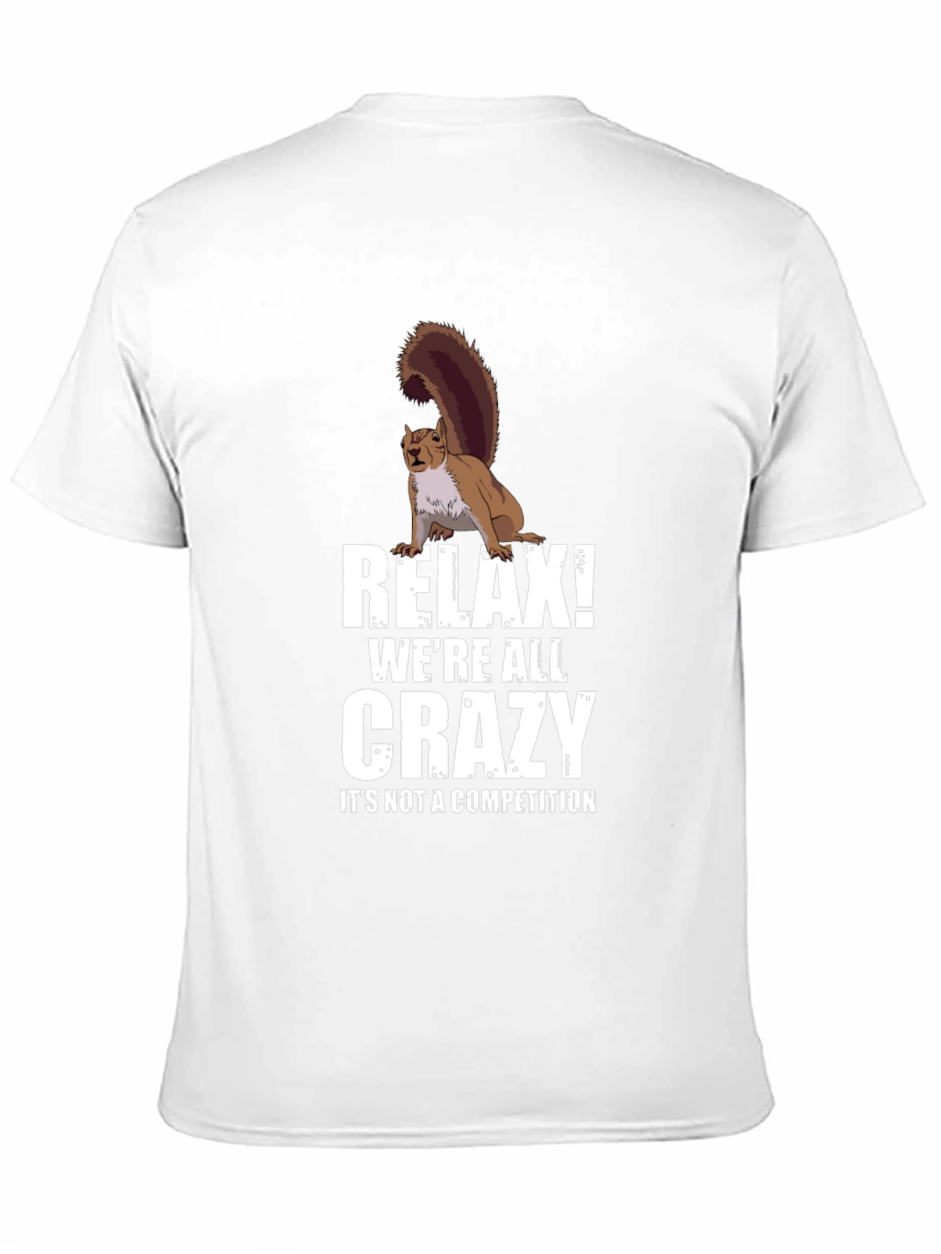 Black Relax Crazy Squirrel T-Shirt - Unisex view 11