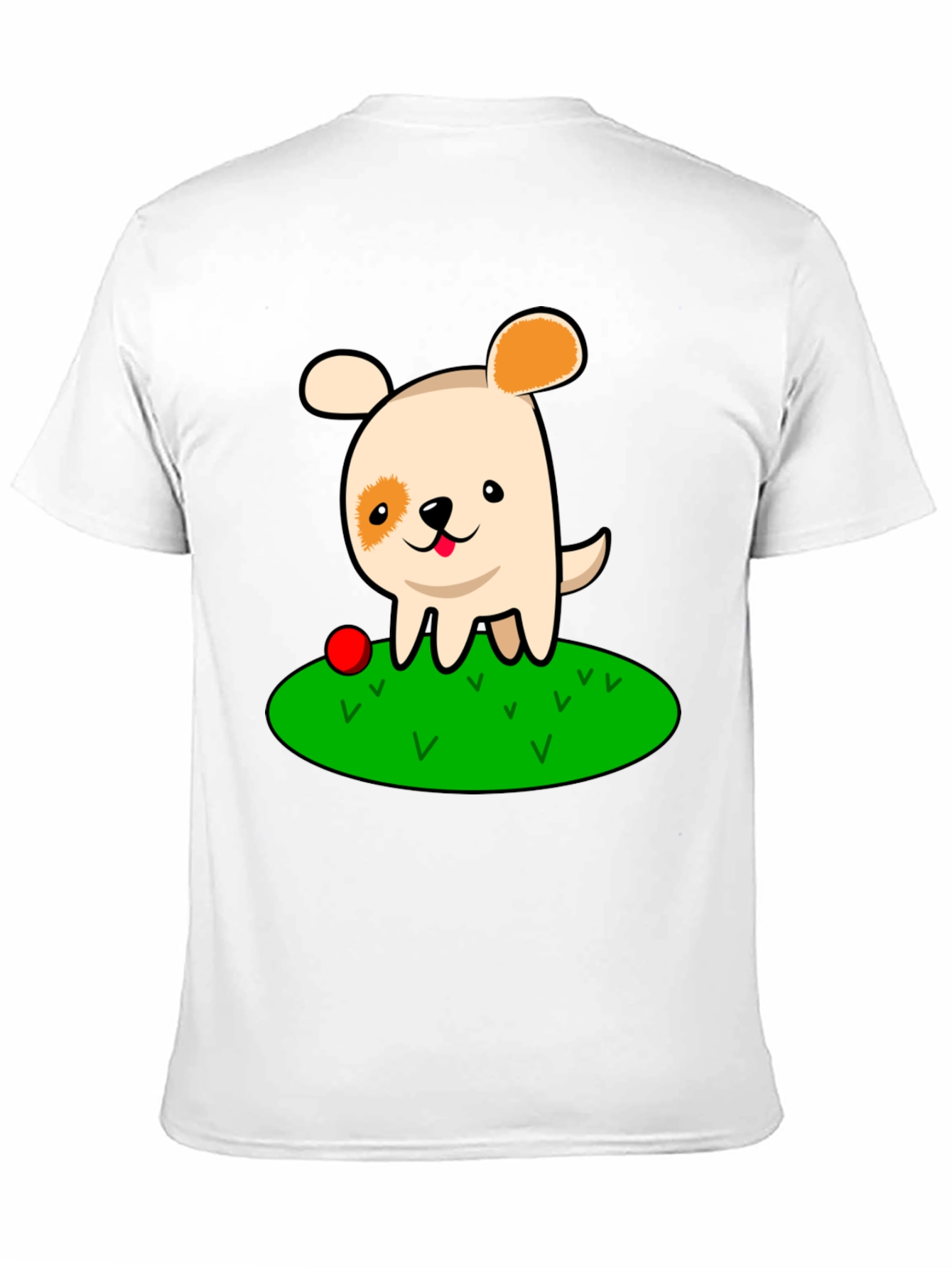 Black Cute Dog Cartoon Black T-Shirt view 11