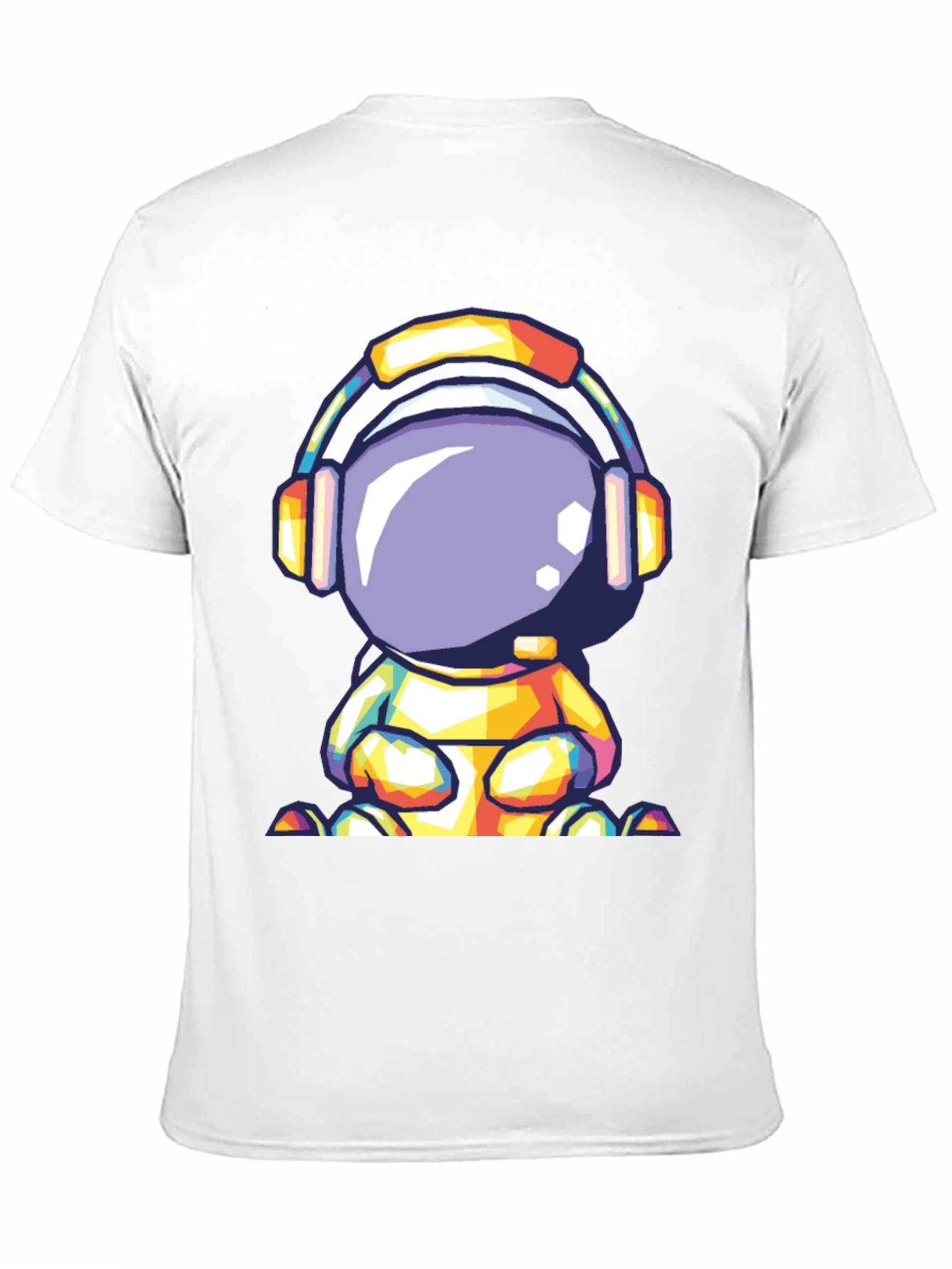 Black Astronaut Headphone Graphic Tee view 11