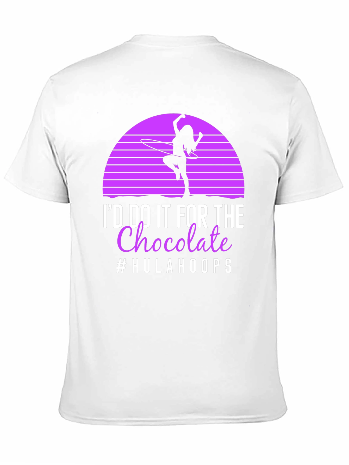 Black Hula Hoop Chocolate T-Shirt - Novelty Graphic Tee view 11