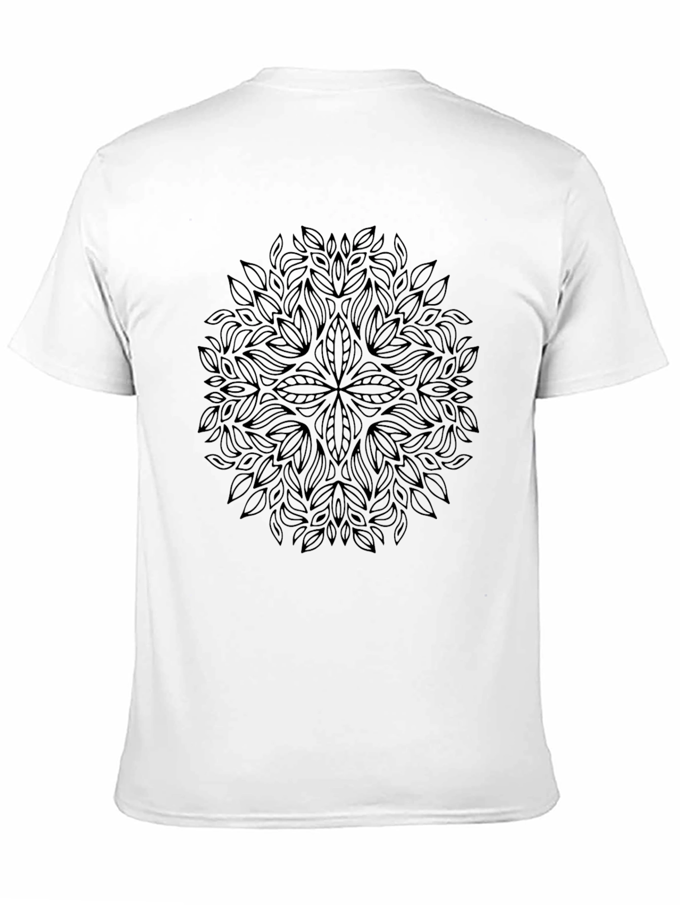 Black Black Mandala Graphic Print Crew Neck T-Shirt view 11