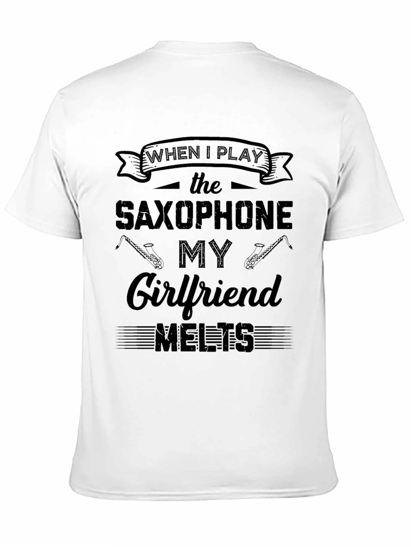 Black Saxophone Player Graphic Tee: Girlfriend Melts view 11