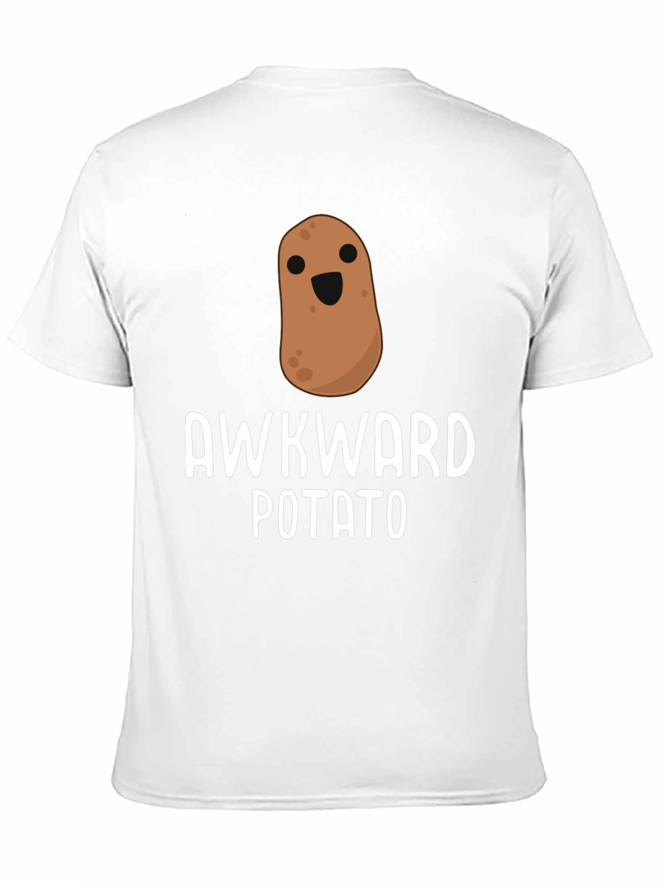 Black Awkward Potato Graphic T-Shirt - Unisex Black Tee view 11