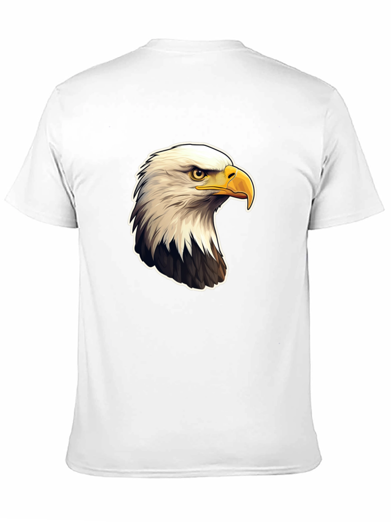 Black Bald Eagle Graphic Print Black T-Shirt view 11
