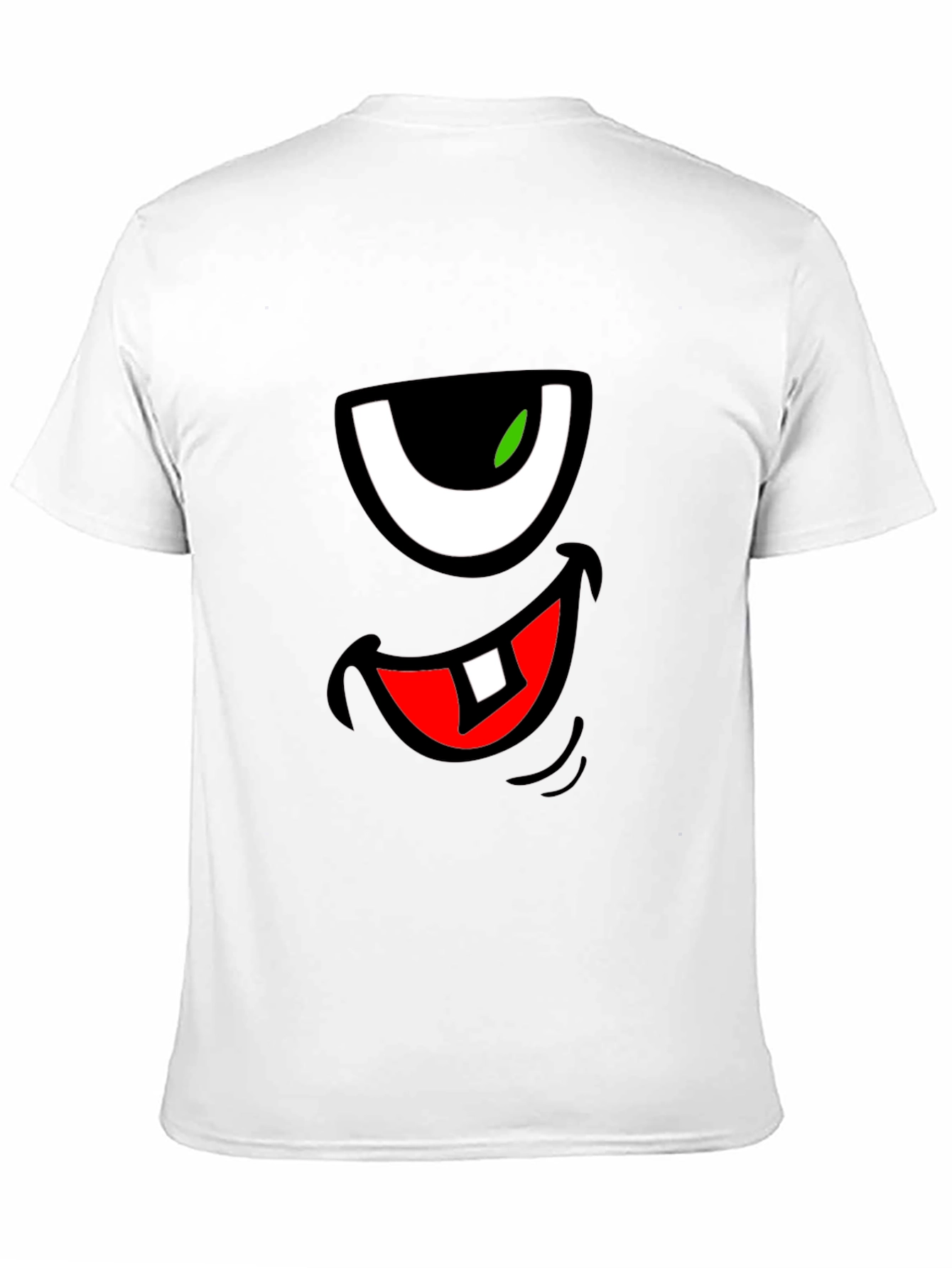 Black Funny Monster Face Graphic T-Shirt view 11