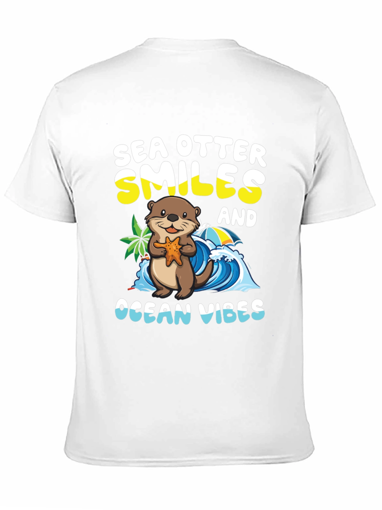 Black Sea Otter Smiles Ocean Vibes T-Shirt view 11