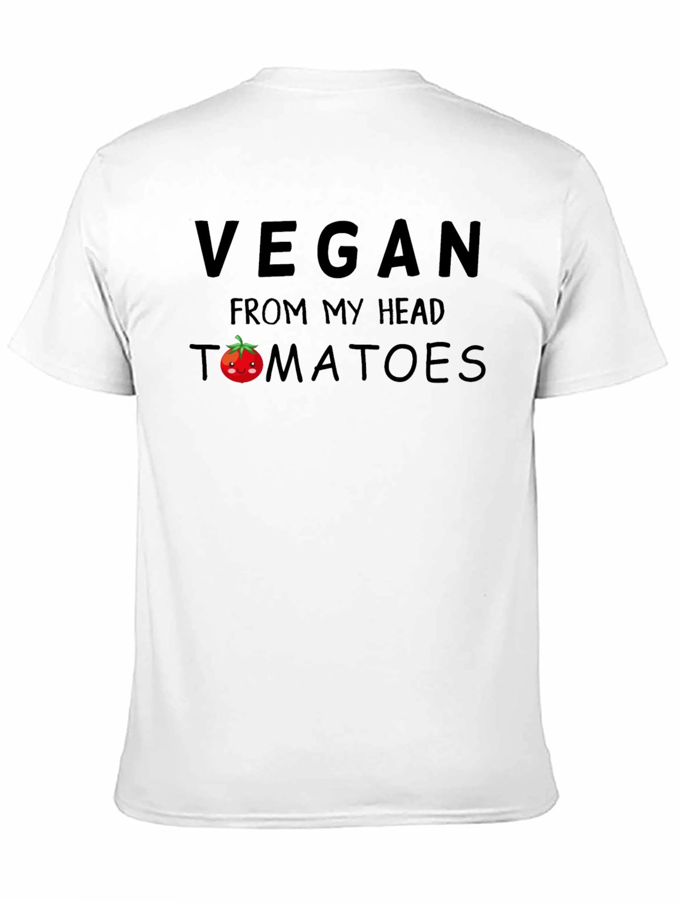 Black Vegan From My Head Tomatoes Funny T-Shirt view 11