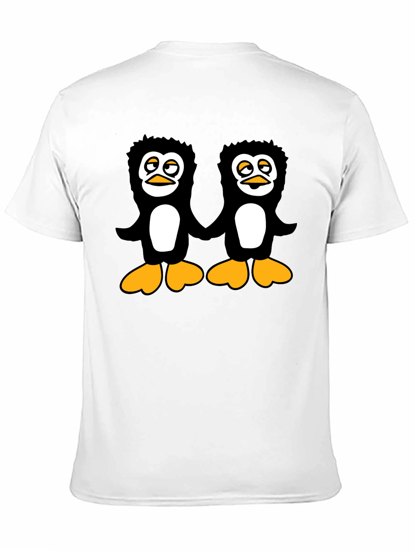 Black Penguin Pals Black T-Shirt - Fun Graphic Tee view 11