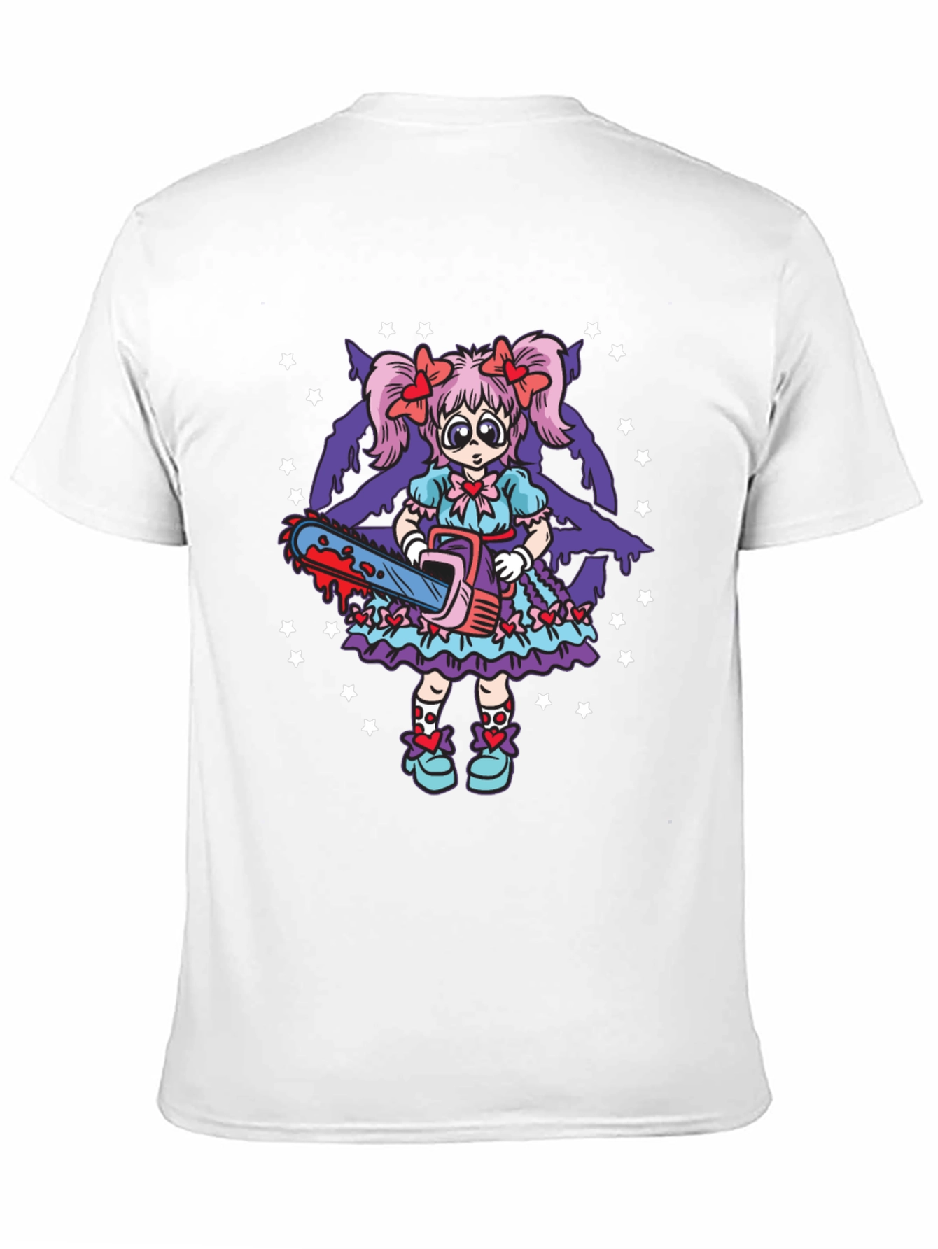 Black Creepy Cute Chainsaw Doll Graphic Tee view 11