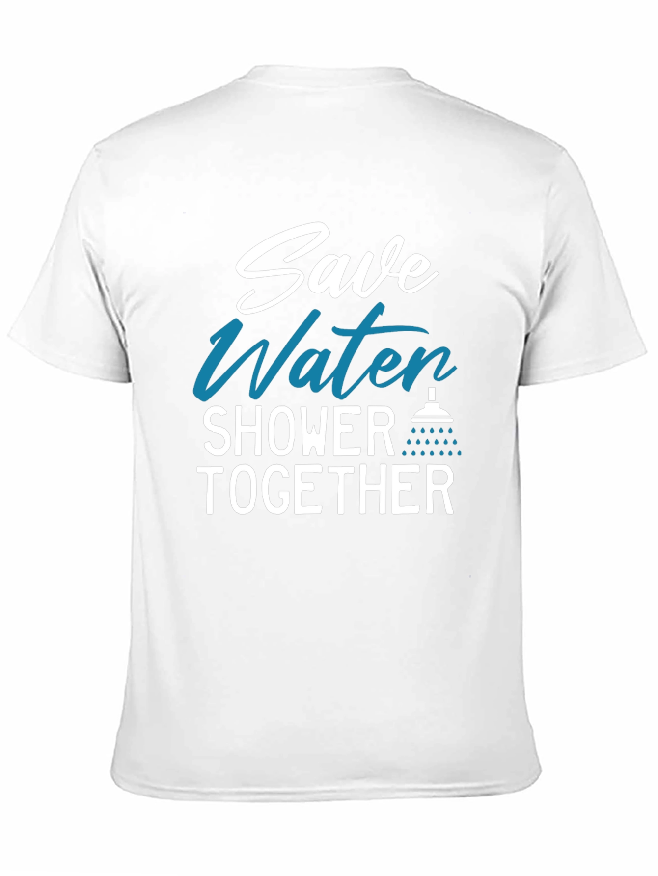 Black Save Water Shower Together Graphic Tee view 11