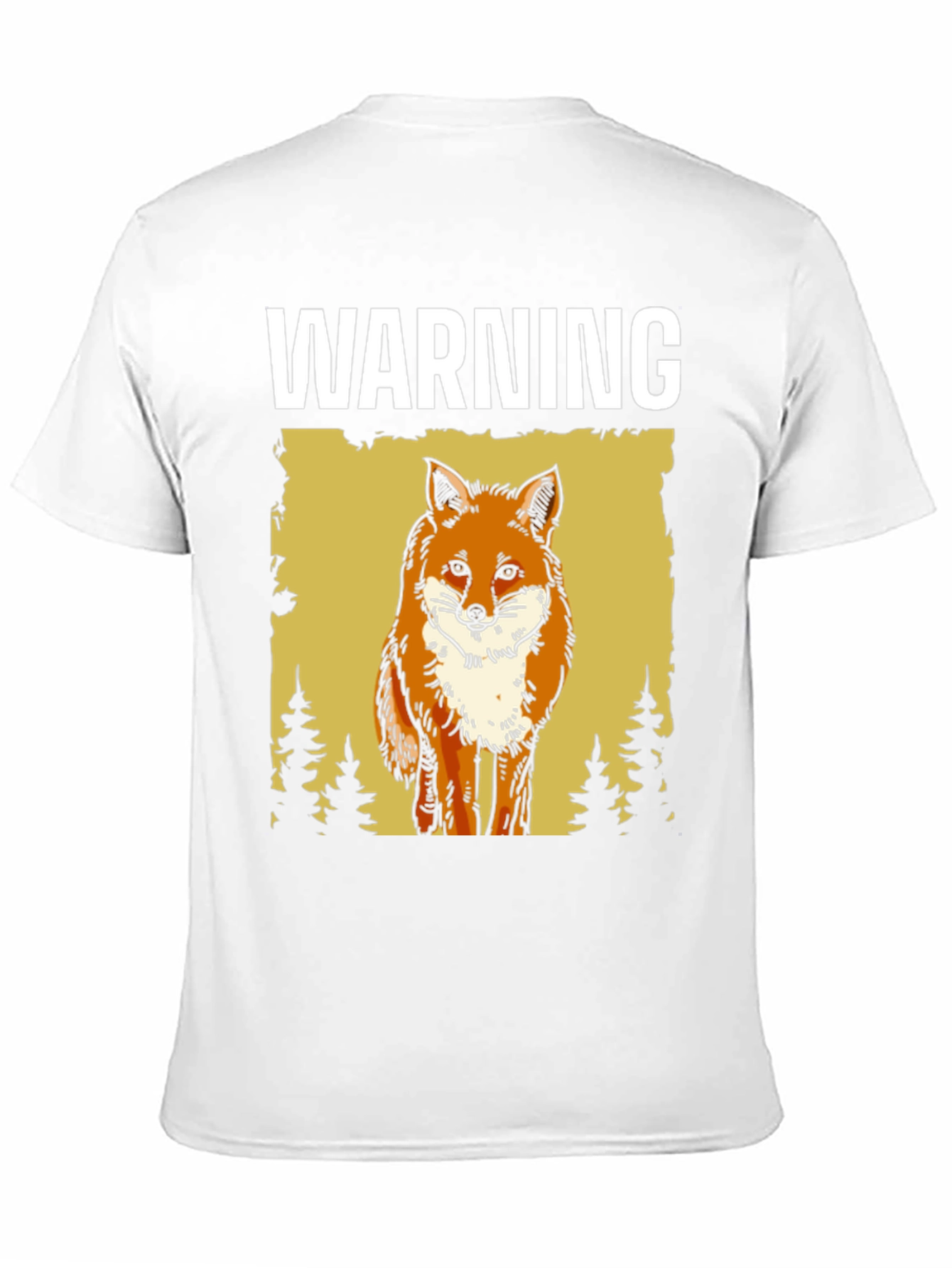 Black Warning Fox Graphic T-Shirt - Nature Lover Tee view 11