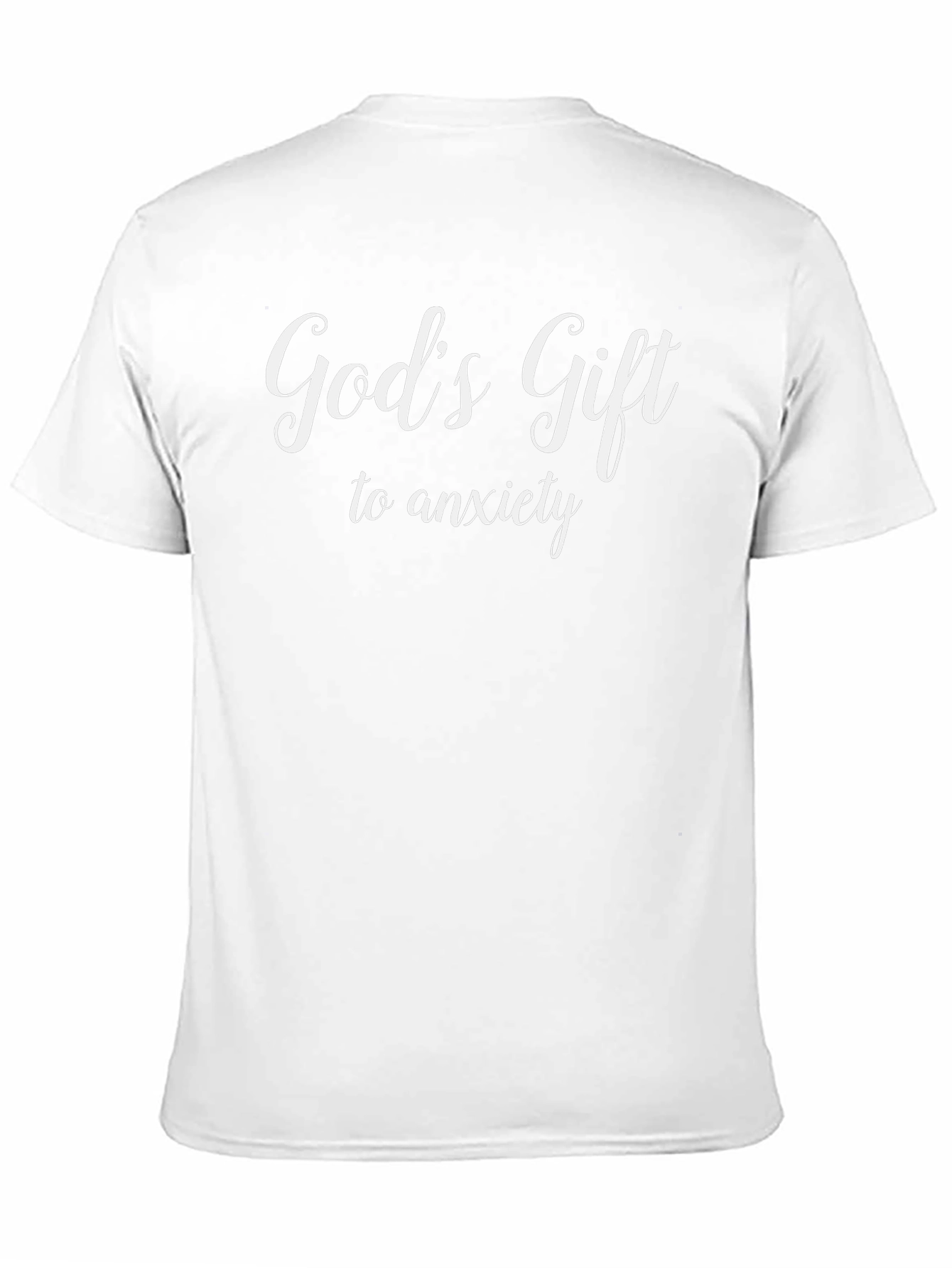 Black God's Gift to Anxiety Funny Graphic Tee view 11