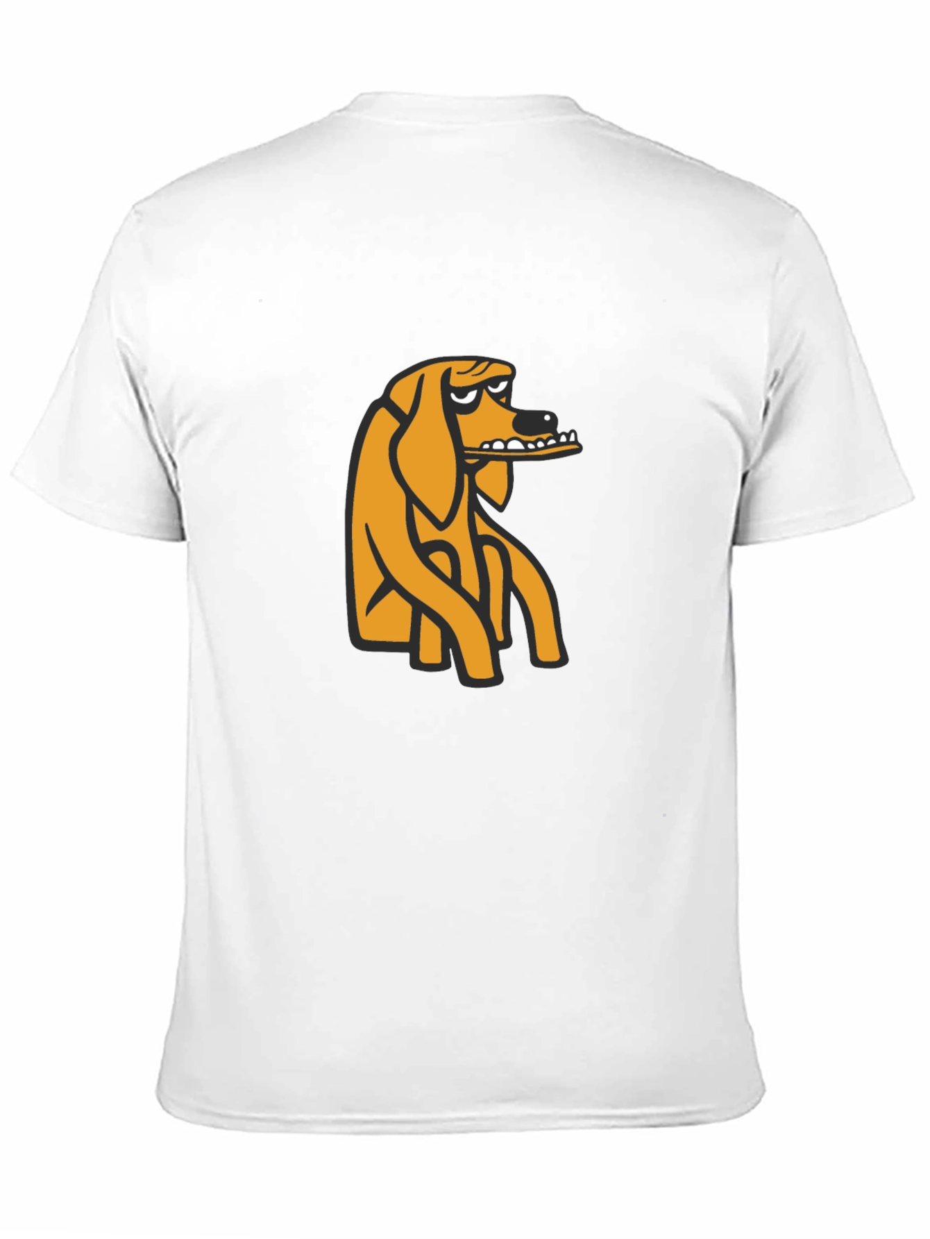 Black Black T-Shirt with Cartoon Dog Graphic view 11