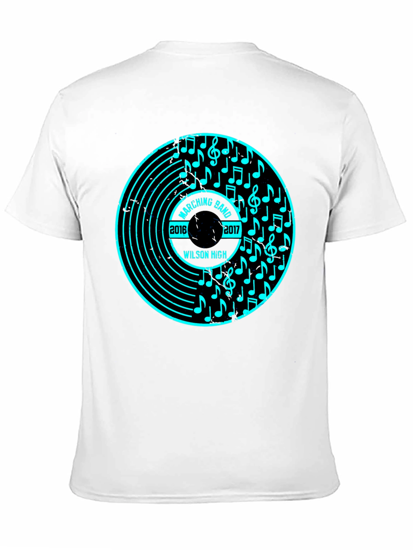 Black Marching Band Vinyl Record T-Shirt view 11