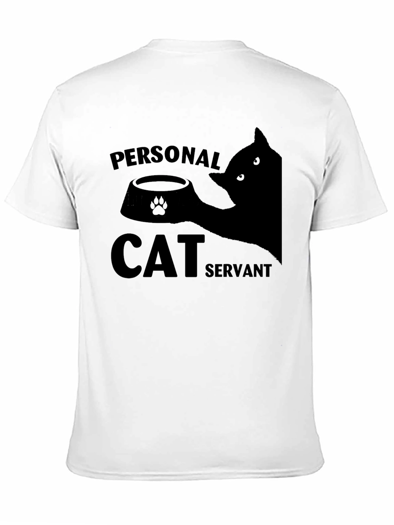 Black Personal Cat Servant Graphic Tee view 11