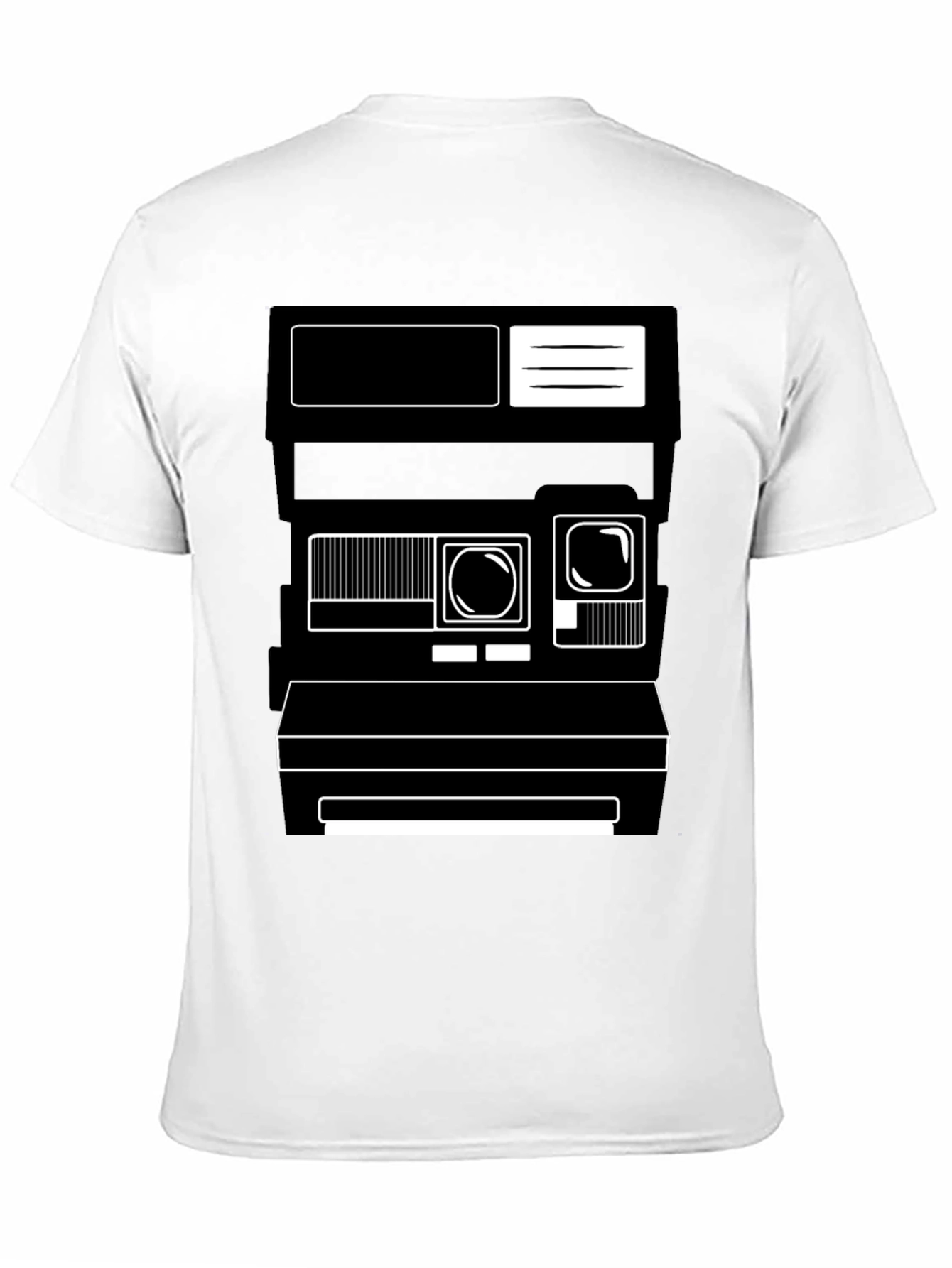 Black Retro Camera Graphic Tee - Unisex Black T-Shirt view 11