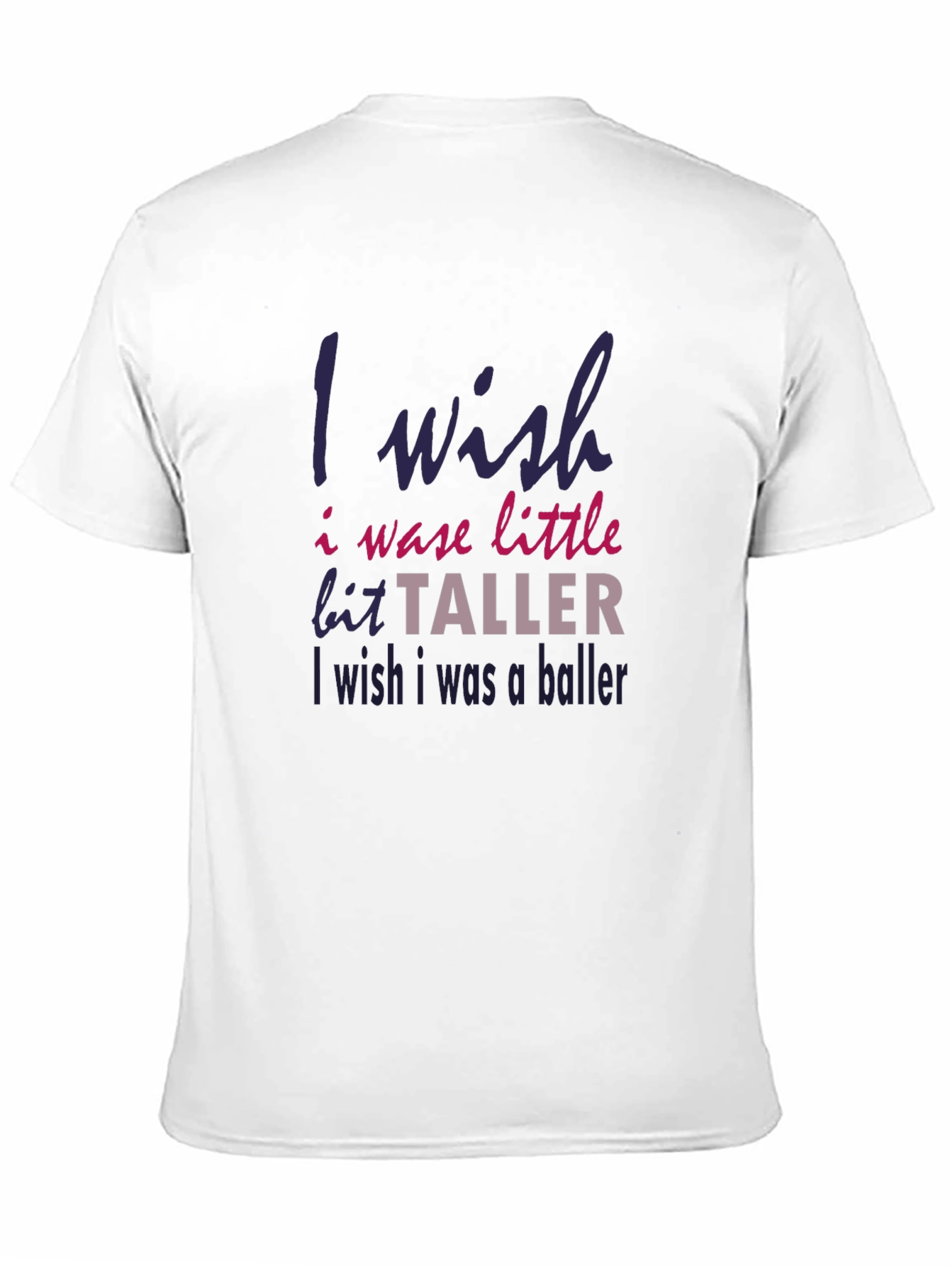 Black I Wish Funny Graphic T-Shirt view 11