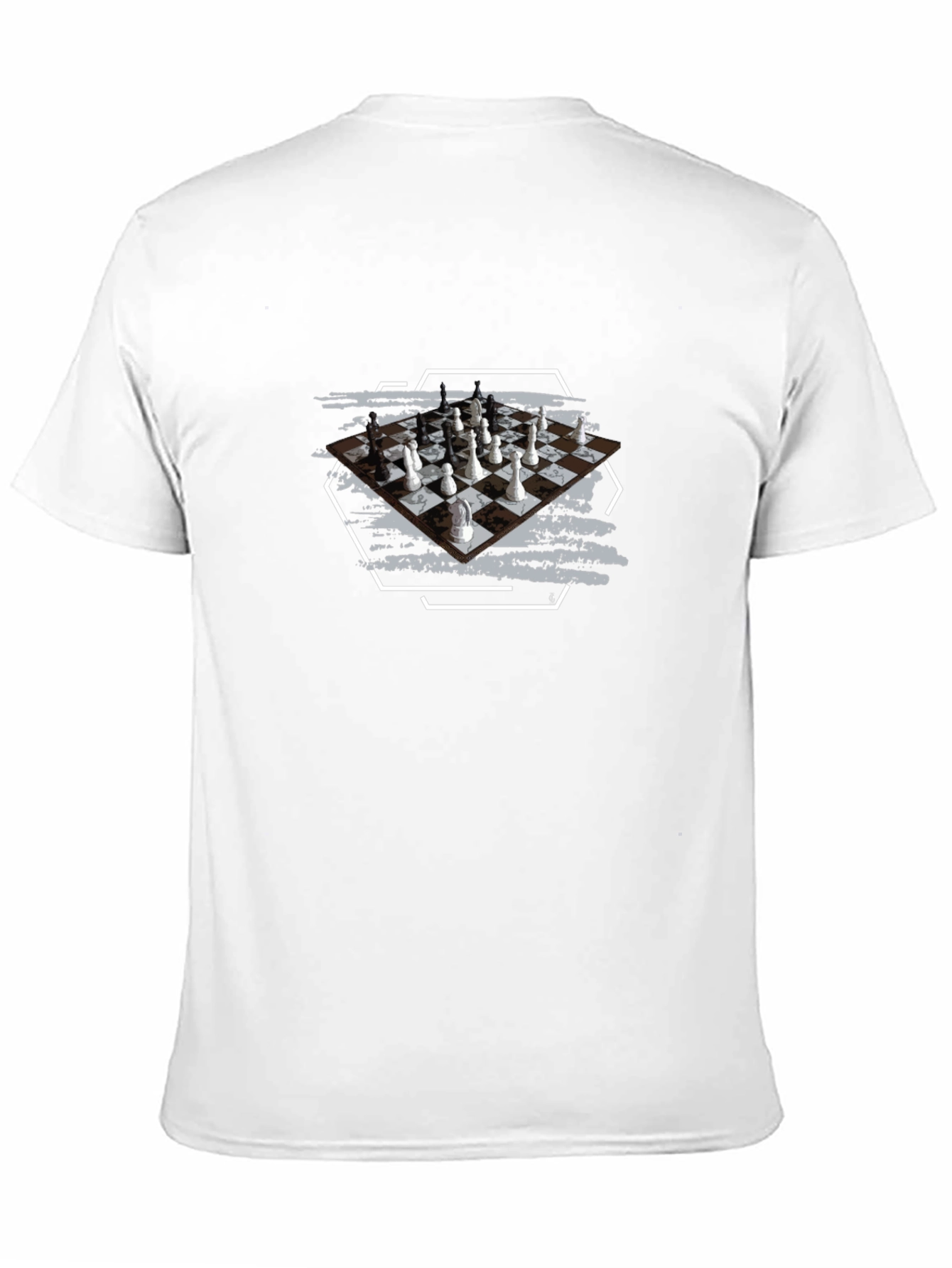 Black Chessboard Graphic Tee - Stylish Unisex Black T-Shirt view 11