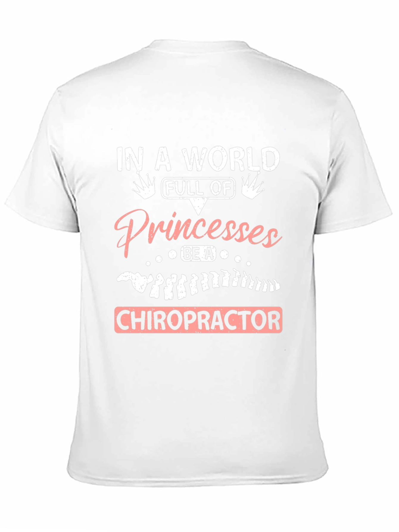 Black Chiropractor Princesses Graphic Tee - Black Cotton T-Shirt view 11