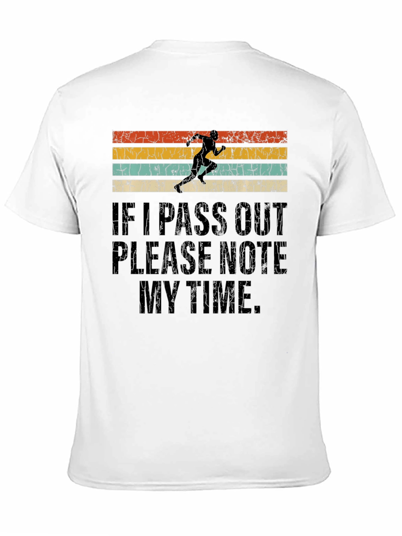 Black Funny Runner's T-Shirt - Note My Time view 11