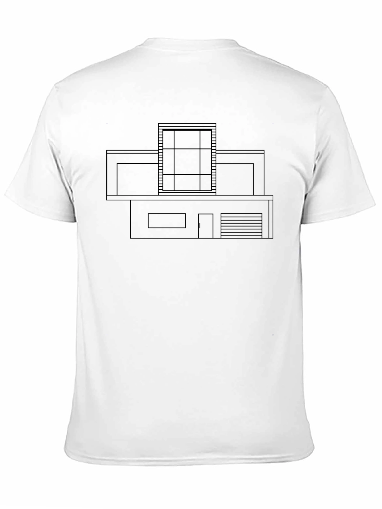 Black Modern House Graphic Black T-Shirt - Architect Design Tee view 11