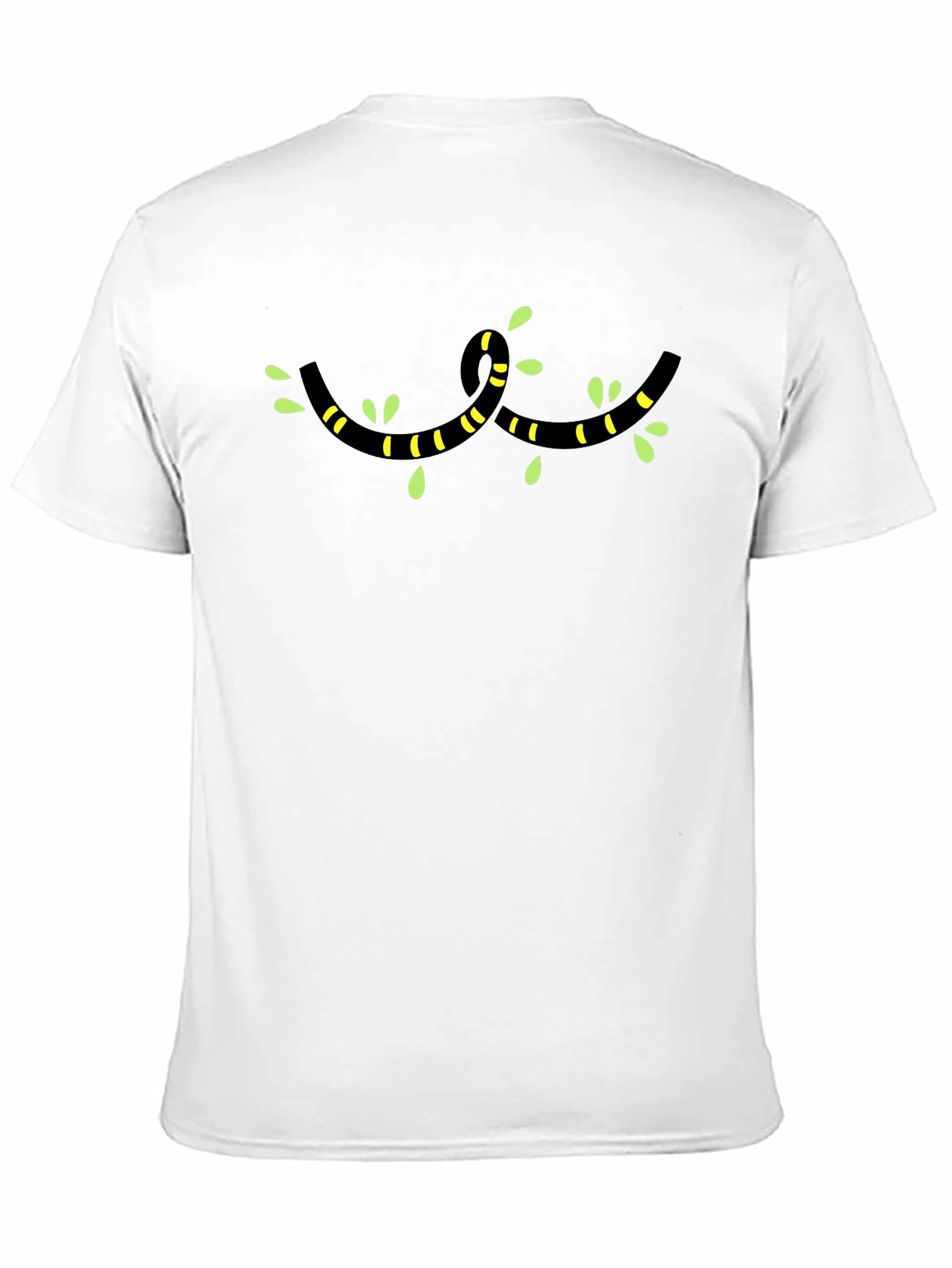 Black Striped Worm Vine T-Shirt - Unique Graphic Tee view 11